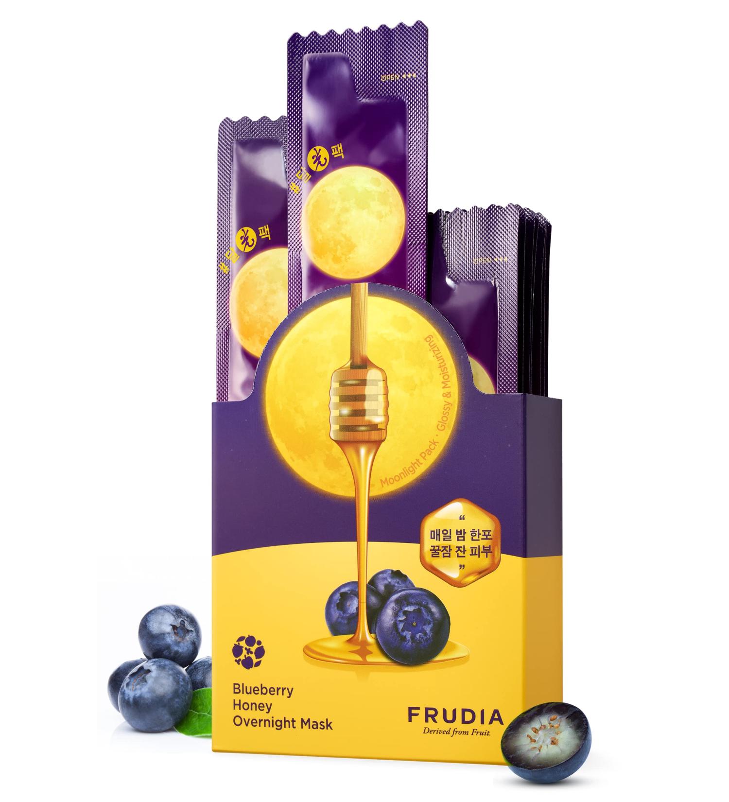 FRUDIA WELCOS Blueberry Honey Overnight Face Mask | Hydrating Korean Skin Care | Pack of 20 for Parched Skin - Buy Online on GoSupps.com
