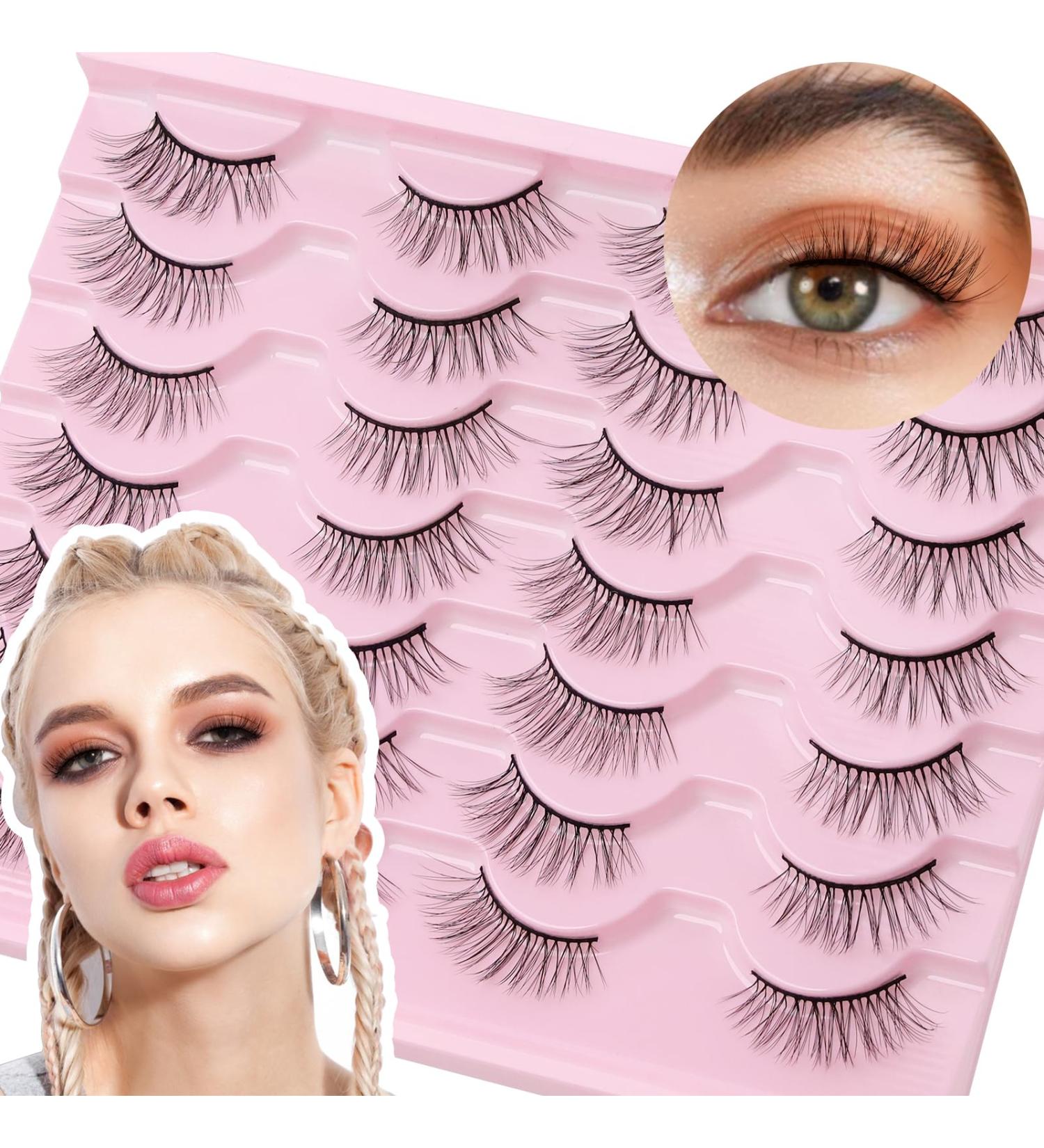14 Pairs 3D Multi-Layer Half Eyelashes - Natural Wispy Corner Lashes for Cat Eye Look | W25 - Buy Online on GoSupps.com