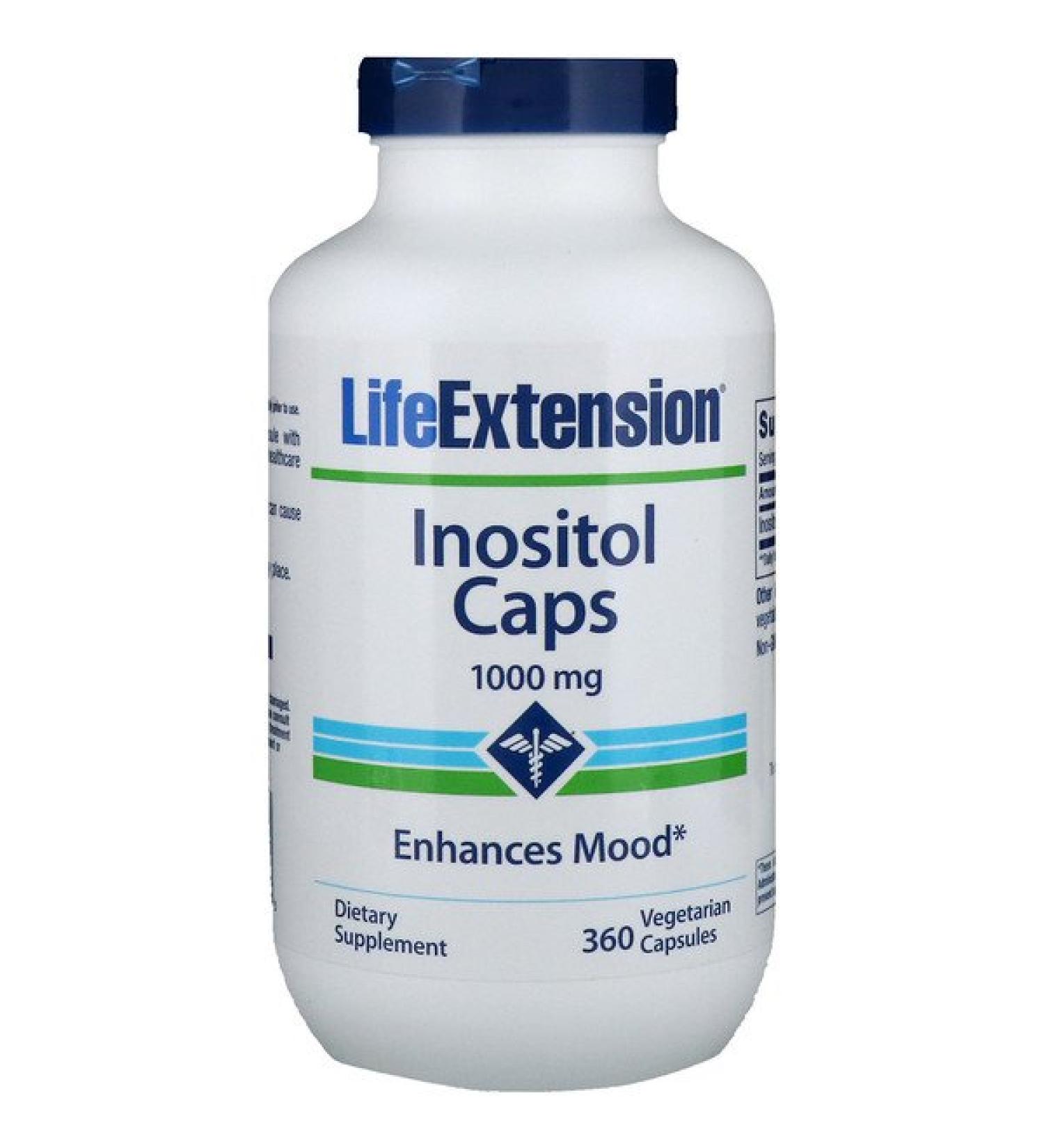 Life Extension Inositol Caps 1000 mg 360 Vegetarian Capsules