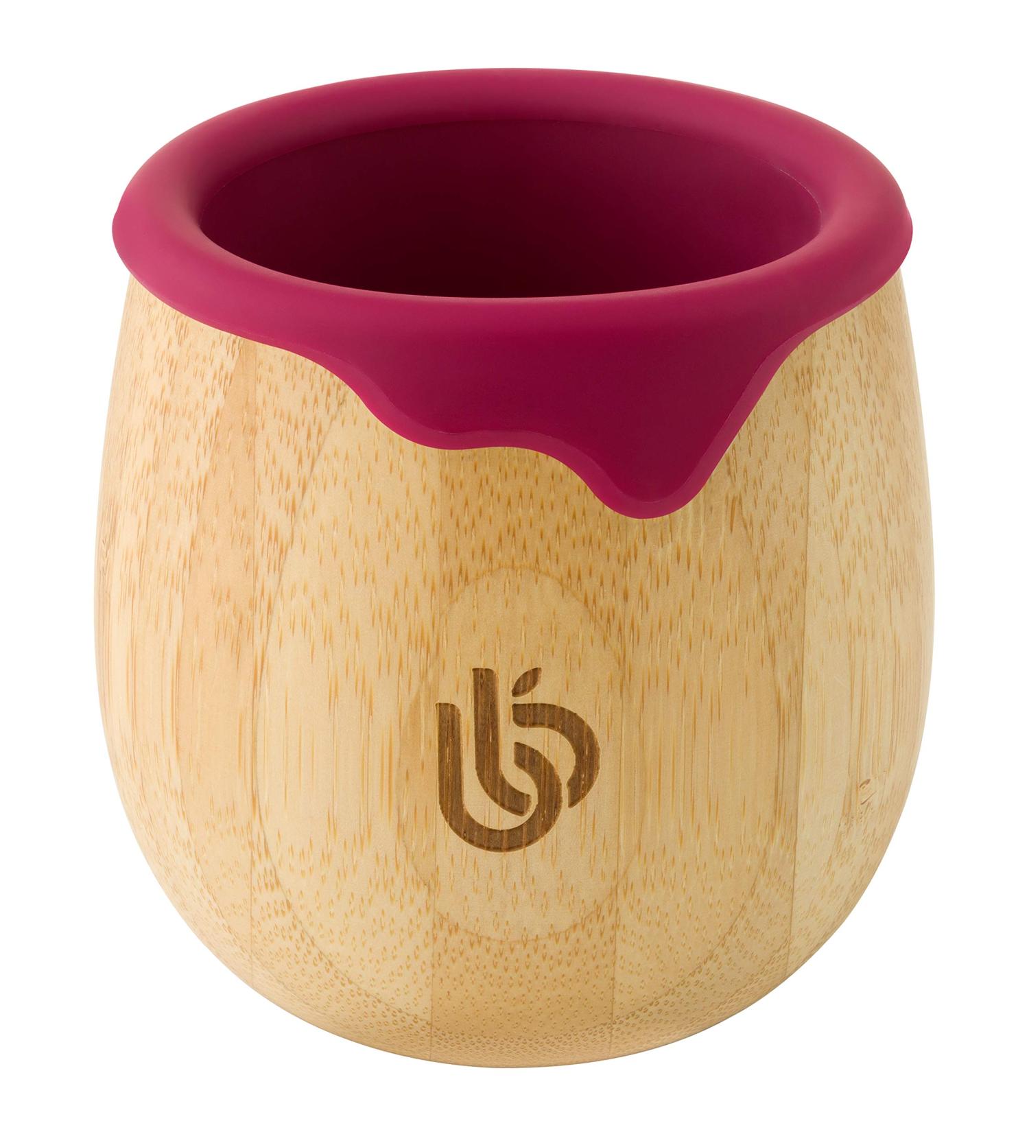 Bamboo Baby and Toddler Sippy Cup - Eco-Friendly 150ml Dinky Cup with Silicone Drip Rim for Gum Protection - Cherry Toddler Transition Cup - Buy Online on GoSupps.com