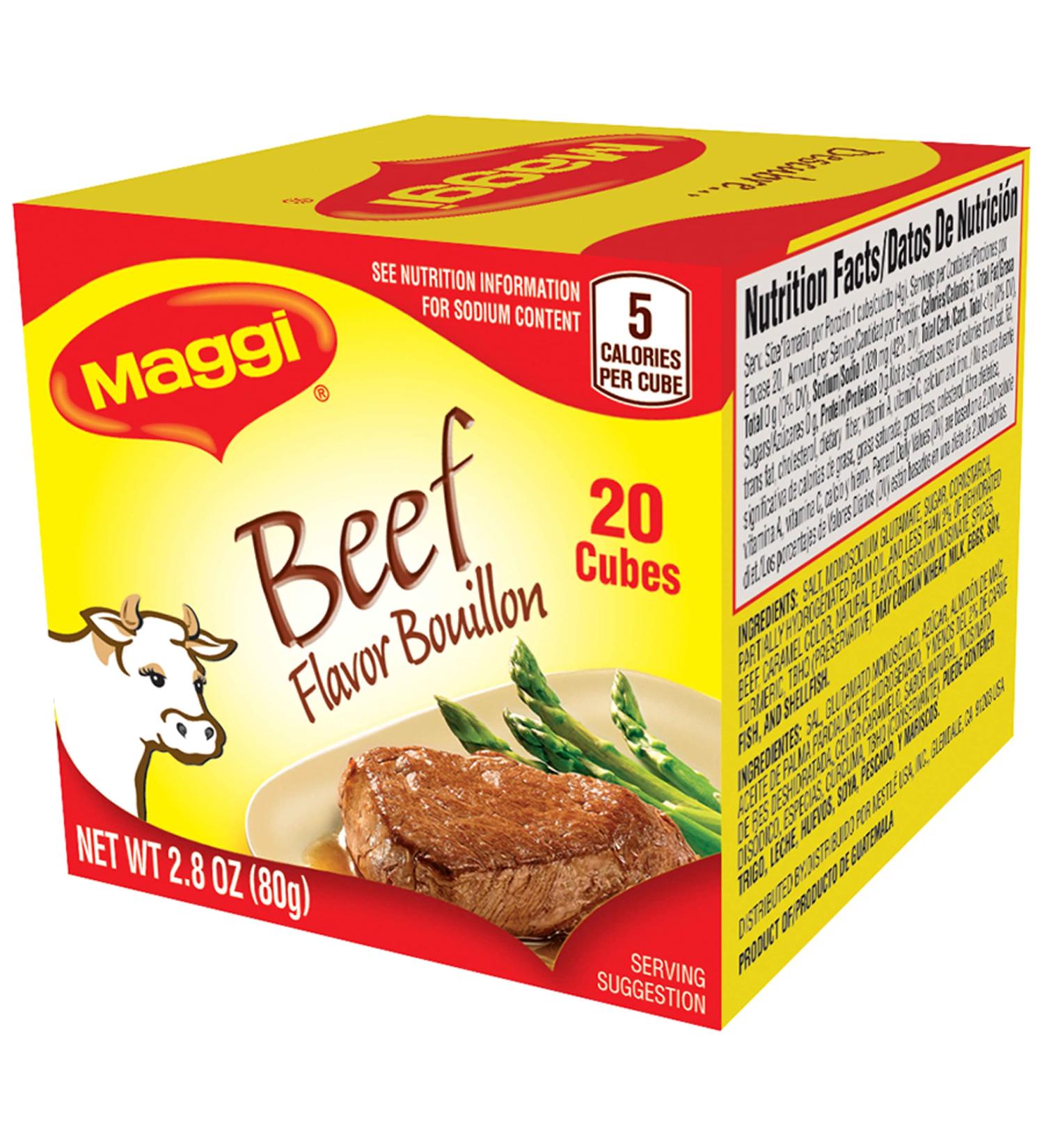 MAGGI Beef Flavor Bouillon Cubes 2.8 oz. Box