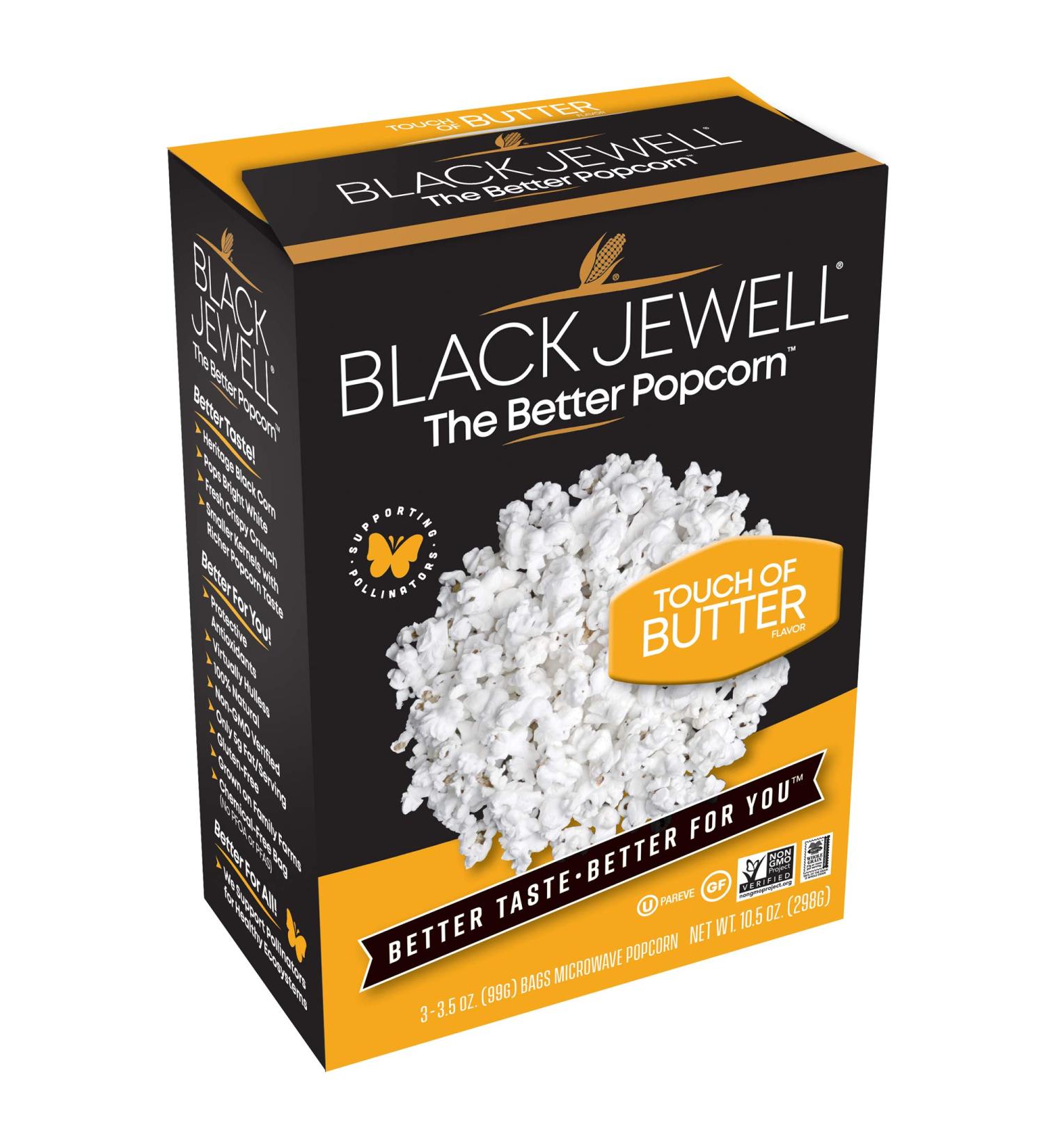 Black Jewell Gourmet Microwave Popcorn - Touch of Butter, 6-Pack (10.5 oz each) - Buy Online on GoSupps.com