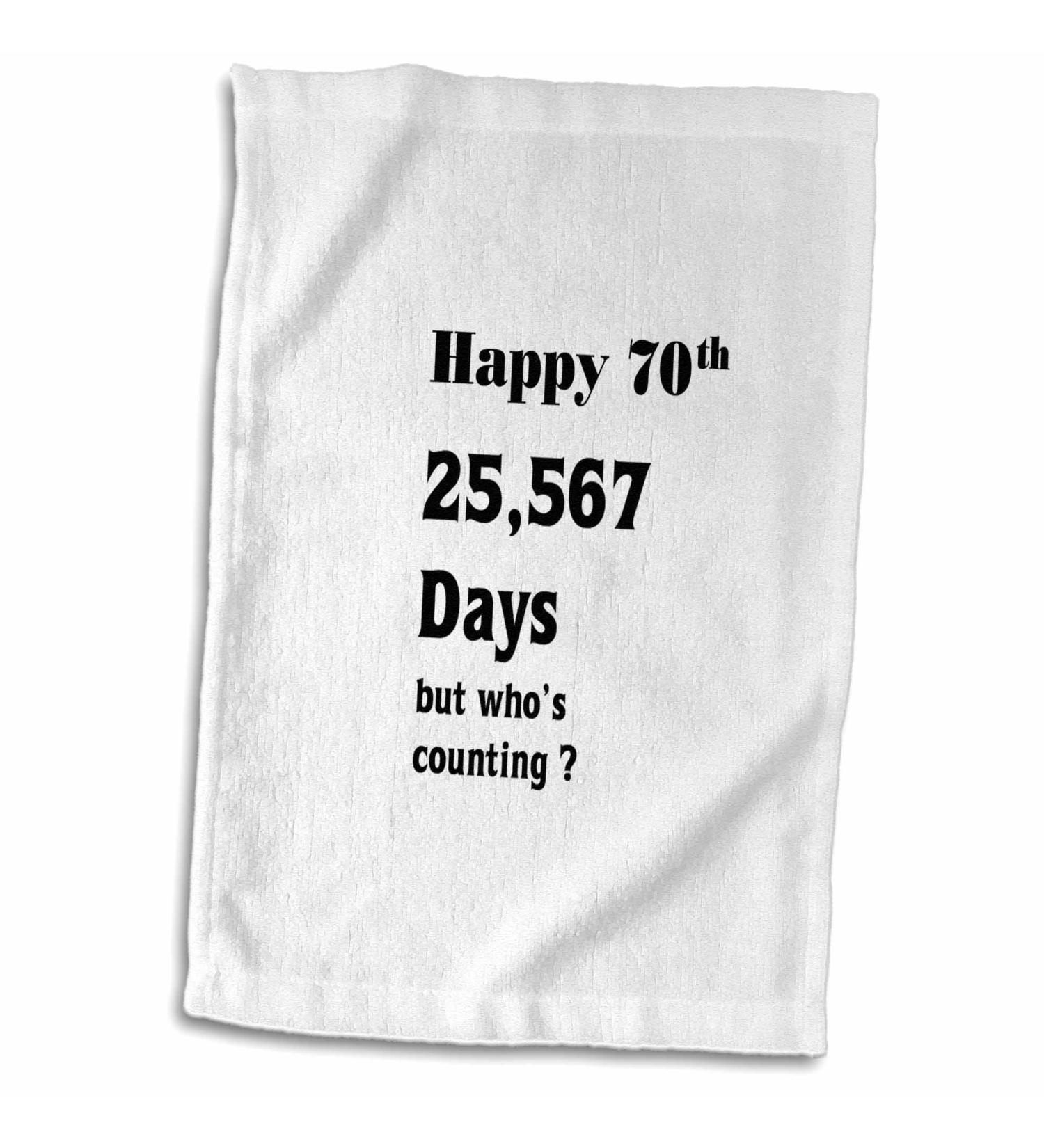 3D Rose Print Funny 70th Birthday or Anniversary Towel - 15 x 22 - Buy Online on GoSupps.com