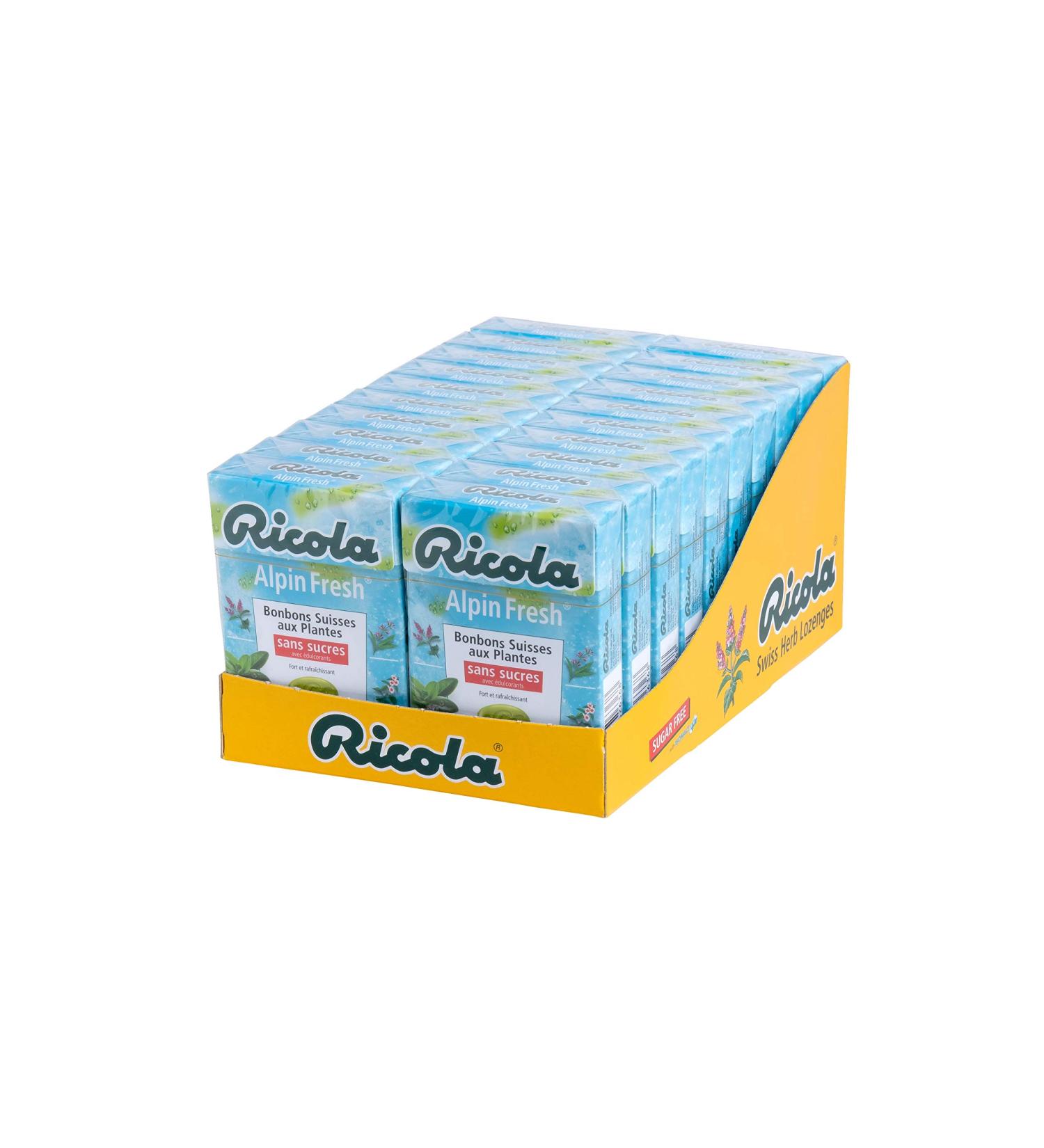 Ricola - Sweets with Swiss Plants - Fresh Alpine Fragrance - Refreshing - Sugar Free - Pack of 20 boxes of 50g - Buy Online on GoSupps.com