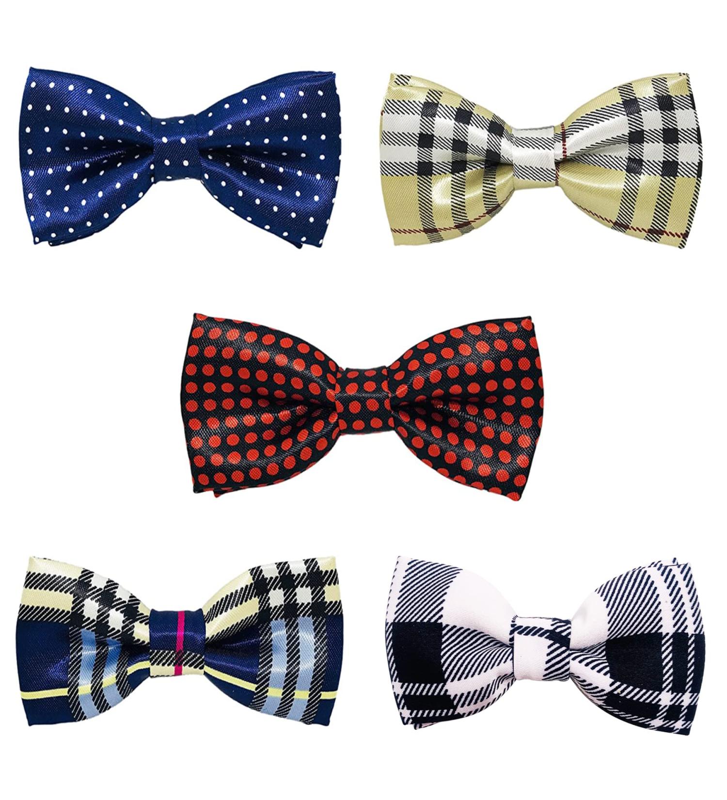 BIPY 5/Pack Dogs Collar Bow Ties Puppies Cats Collar Sliding Charms Adjustable Bowties Attachment Small Pets Collar Accessories for Costume Birthday Party Festival Style B - Buy Online on GoSupps.com