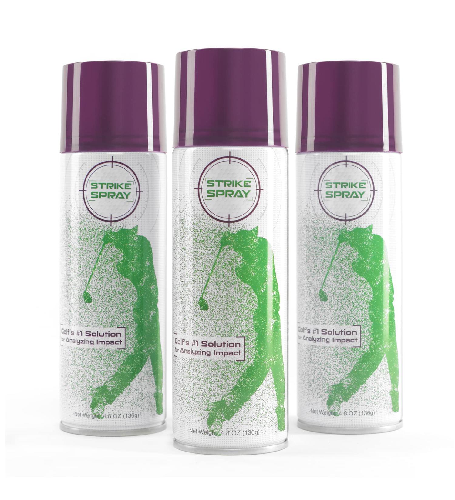 Strike Spray Golf Club Impact - 3 Pack | Swing Training Aid for Instant Shot Feedback | Fast Drying & Easy Clean | Golf's #1 Club Face Impact Spray - Buy Online on GoSupps.com