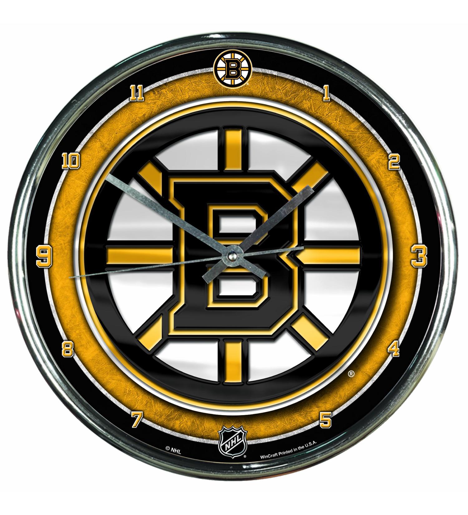 Wincraft NHL Clock Chrome 30.5 x 30.5 cm Boston Bruins
