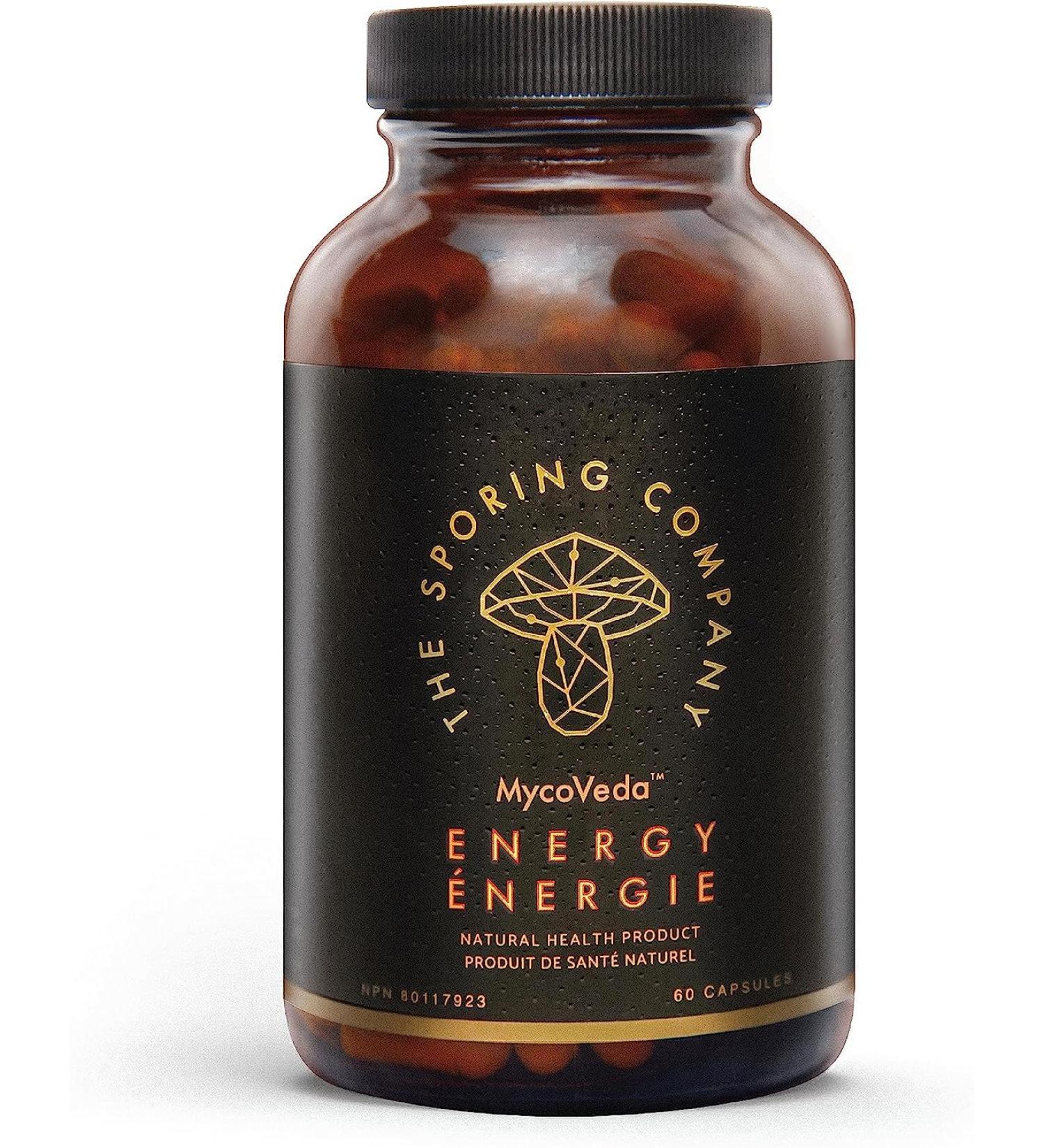 The Sporing Company Mycoveda Energy - Stamina Boost and Endurance with Cordyceps Ashwagandha Guarana - Buy Online on GoSupps.com