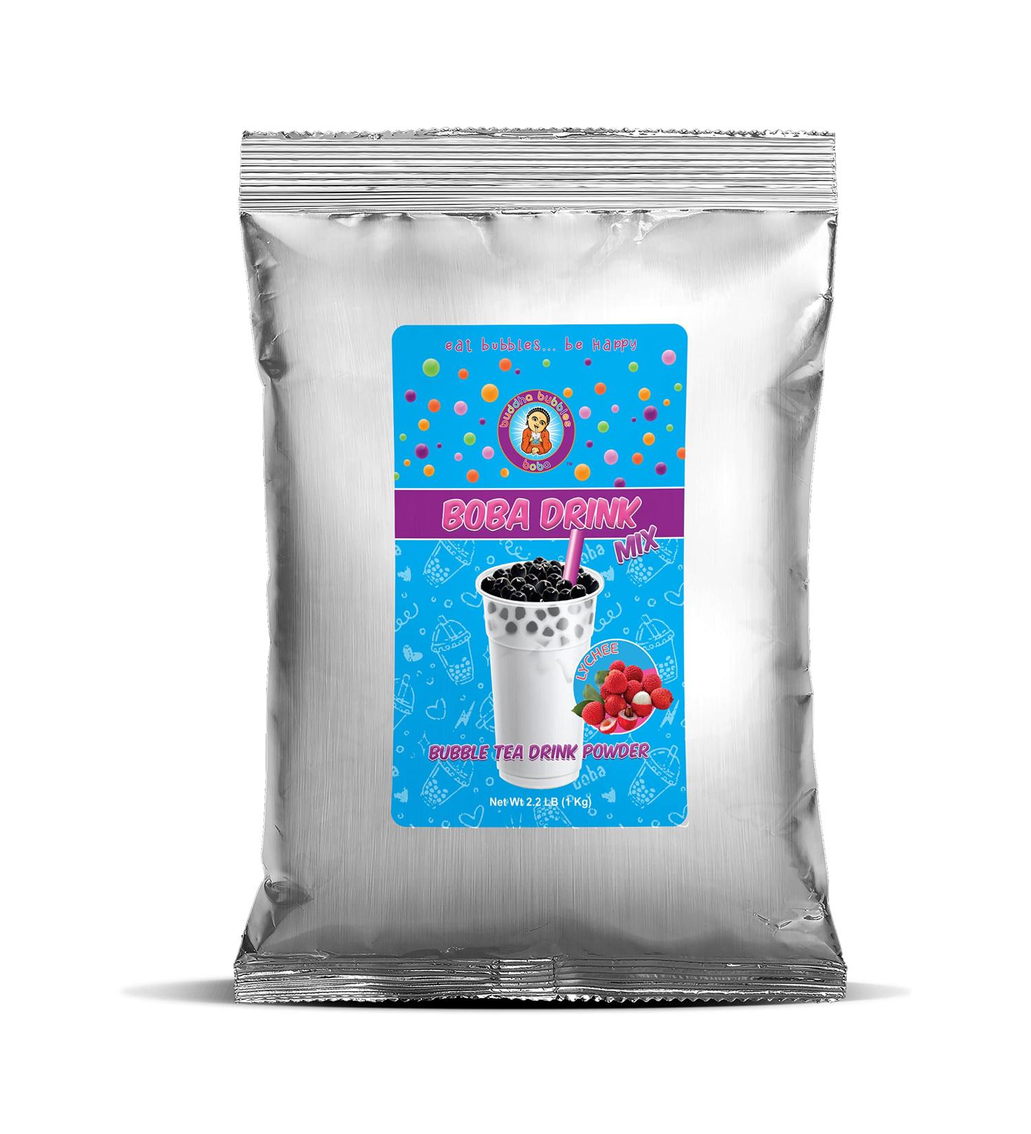 Lychee Boba/Bubble Tea Drink Mix Powder - 1 Kilo (2.2 Pounds) by Buddha Bubbles Boba - Buy Online on GoSupps.com