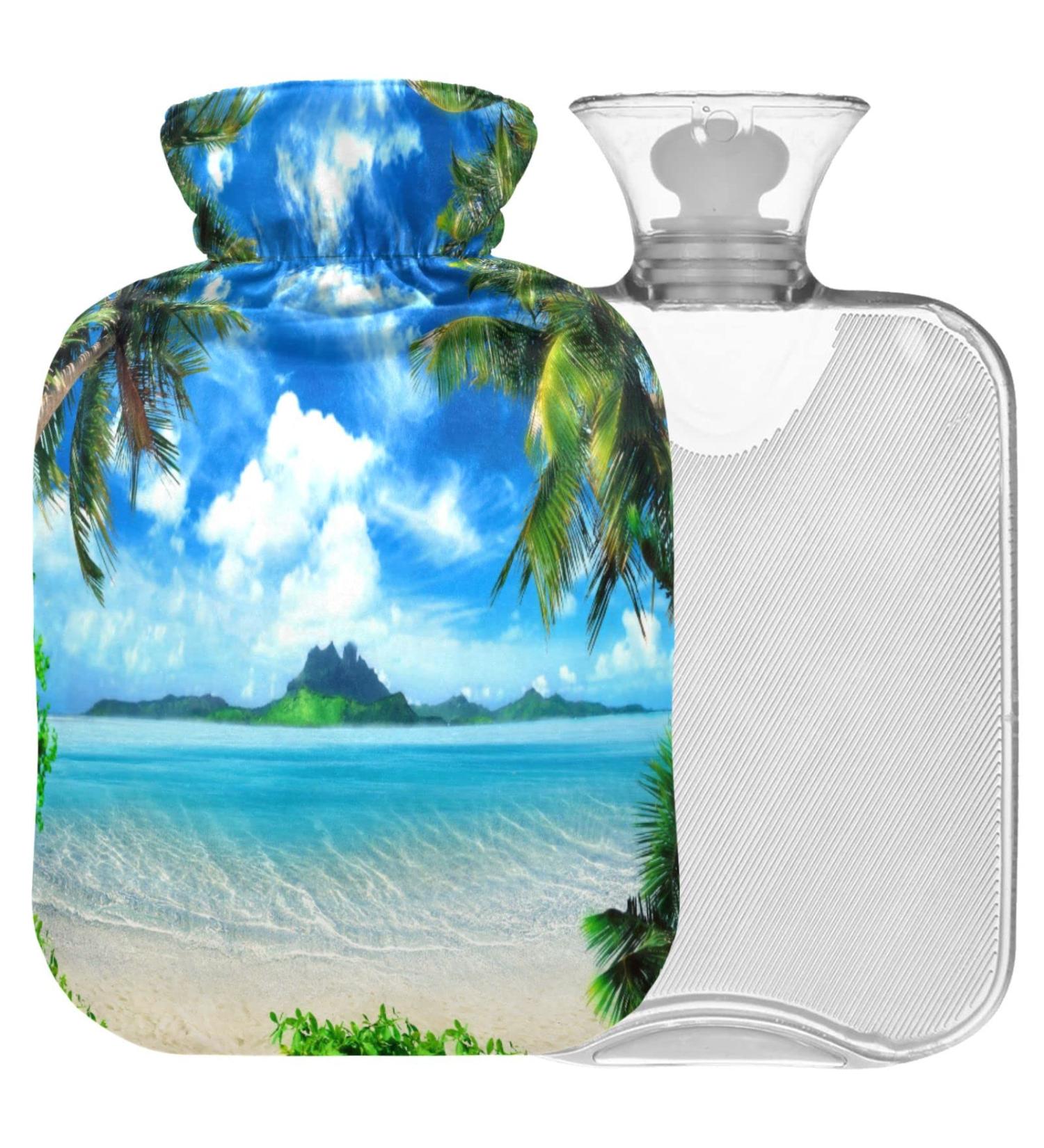 Shop Naanle Tropical Palm Hot Water Bottle 2L - Relief for Menstrual Cramps & Pain Heat & Cold Therapy | International Shipping Available - Buy Online on GoSupps.com