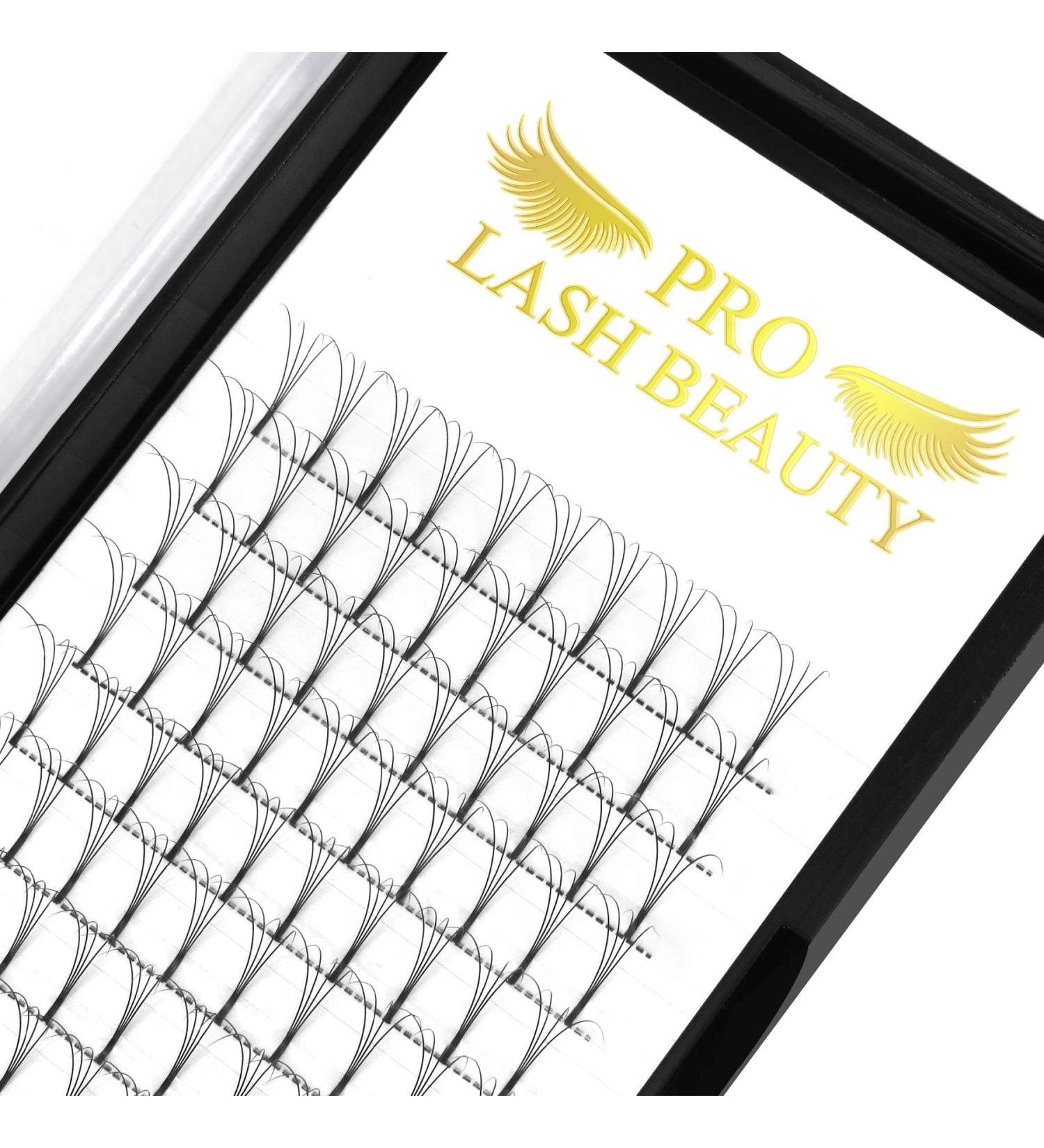 4D-C-0.10-8-15 Mix Pre Made Fan Eyelash Extensions - Russian Volume Lashes 0.07 0.10 Pre Fanned Long Stem C D Curl - 8-15 Mix & CG - Premade Fans Eyelash Extension - Buy Online on GoSupps.com
