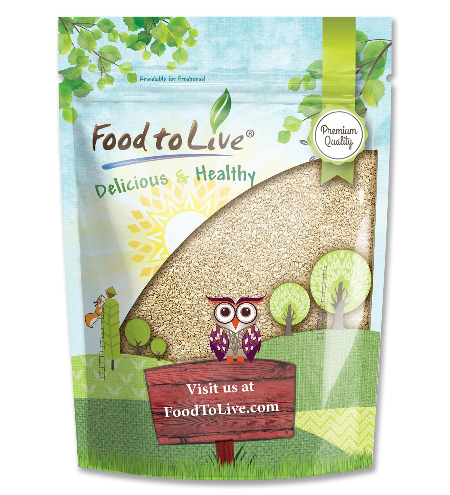 Hulled Sesame Seeds 4 lbs - Non-GMO Verified Raw White Sesame Seeds | Kosher Vegan | High Magnesium Iron Calcium | Ideal for Tahini Paste, Baked Goods, Stir-fry - Buy Online on GoSupps.com