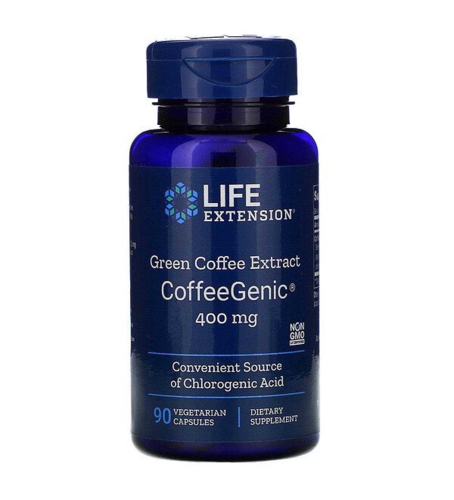 Life Extension CoffeeGenic Green Coffee Extract 400 mg 90 Vegetarian Capsules