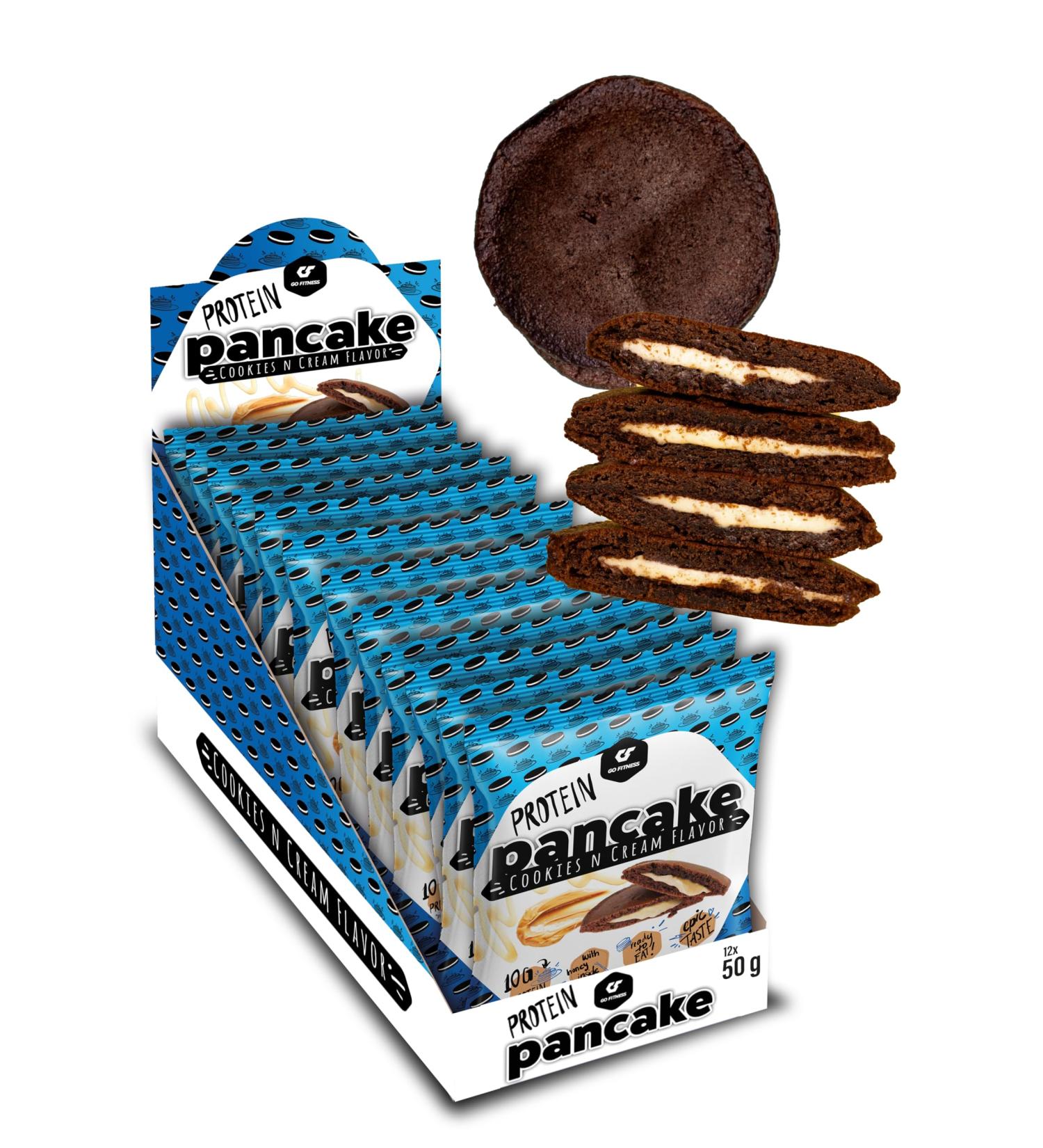 Go Fitness Protein Pancakes - Cookies n Cream | High Protein Snack | 10g Protein | Freshly Baked & Delicious | Healthier Protein Bar Alternative - Buy Online on GoSupps.com