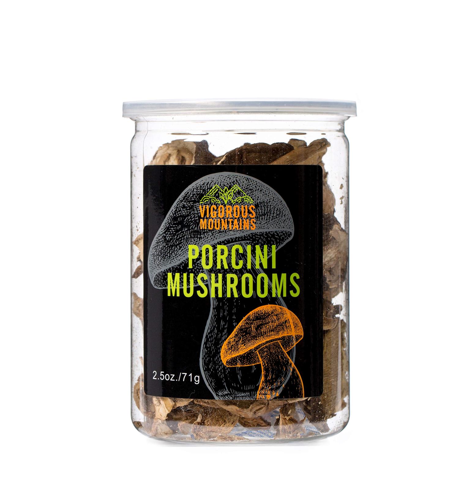 VIGOROUS MOUNTAINS Dried Porcini Mushrooms Boletus Edulis 2.5oz - Top Quality Grade - Buy Online on GoSupps.com