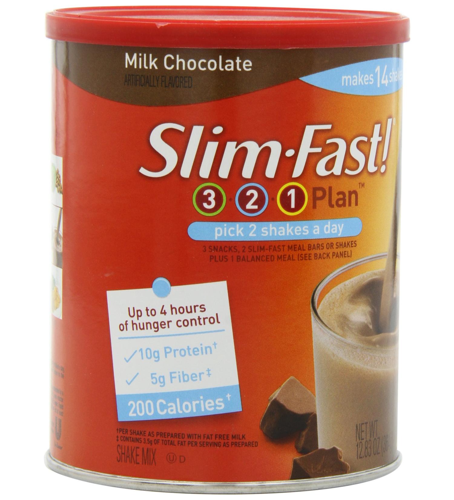 Slimfast Powder Milk Chocolate 12.83 oz - Weight Loss Shake Mix Keto Friendly International Shipping Available - Buy Online on GoSupps.com