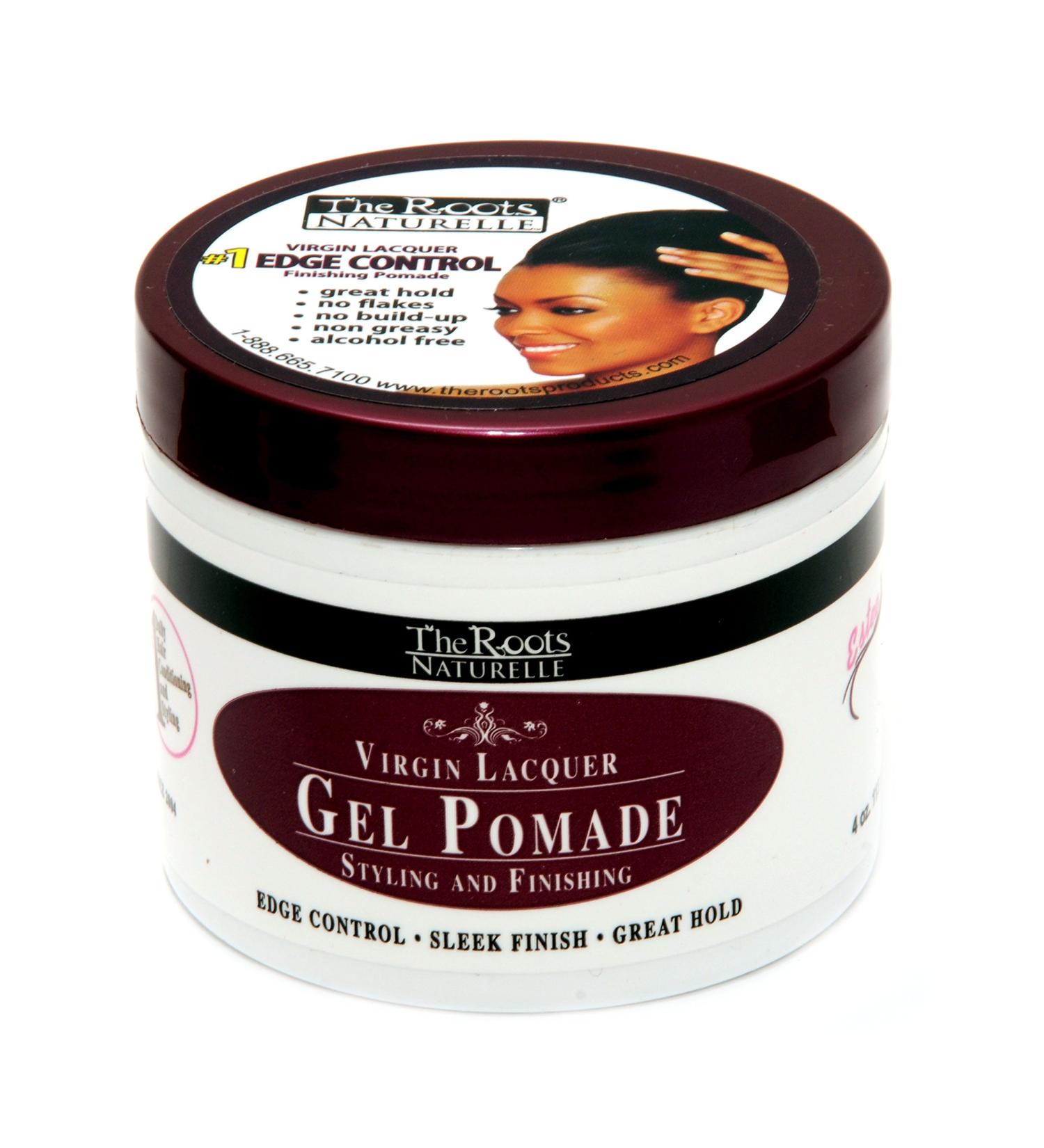 The Roots Naturelle Virgin Lacquer Gel Pomade For Edge Control (4 Oz Jar) 4 Ounce (Pack of 1)