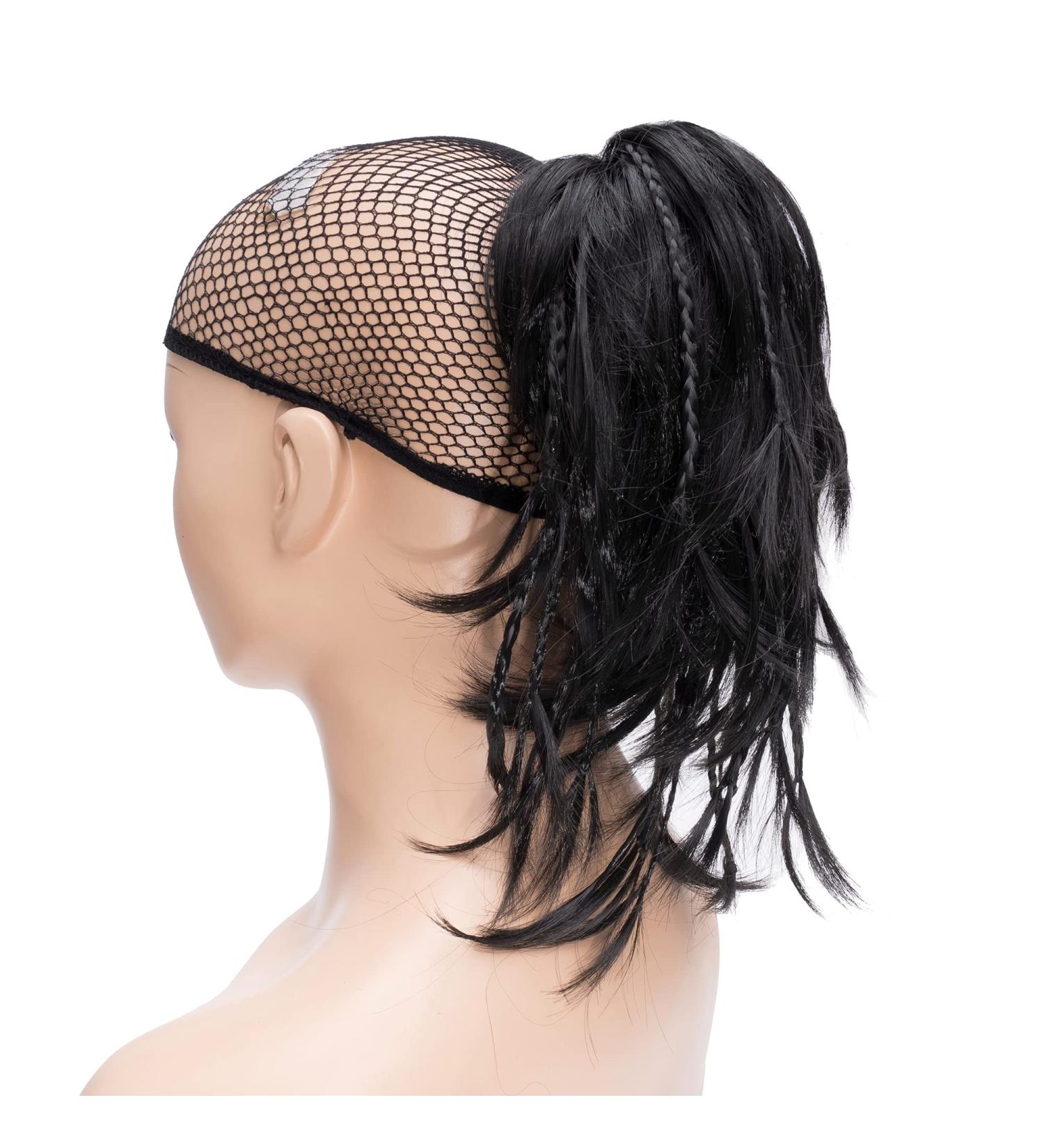 IMISSU Handmade Braid Claw Ponytail Hairpiece - Clip-in Black Hair Extensions for Effortless Style - Buy Online on GoSupps.com