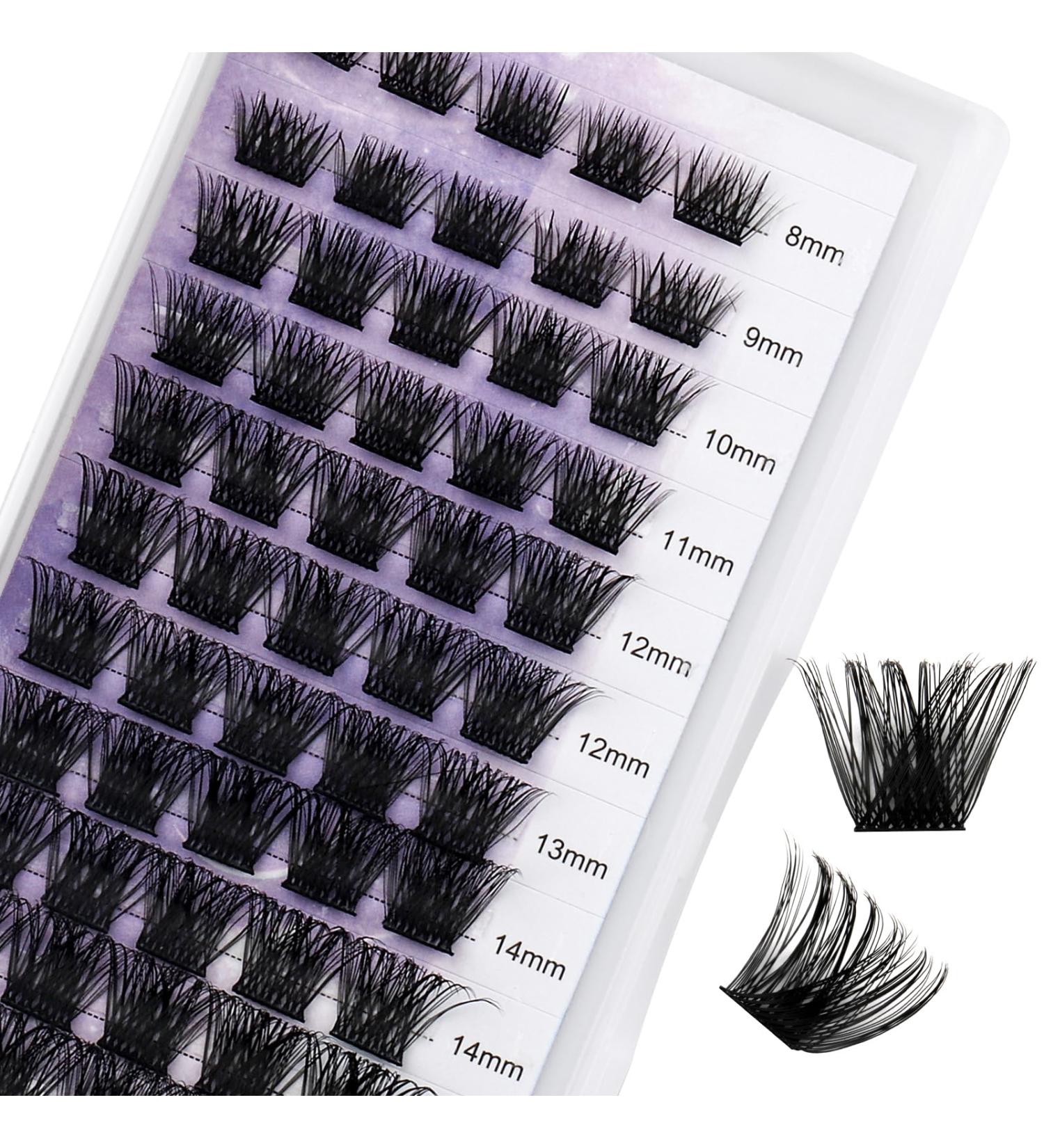 Soft Wispy D Curl 0.07mm Cluster Lashes 8-16mm Mix - DIY Individual Eyelash Extensions - Buy Online on GoSupps.com