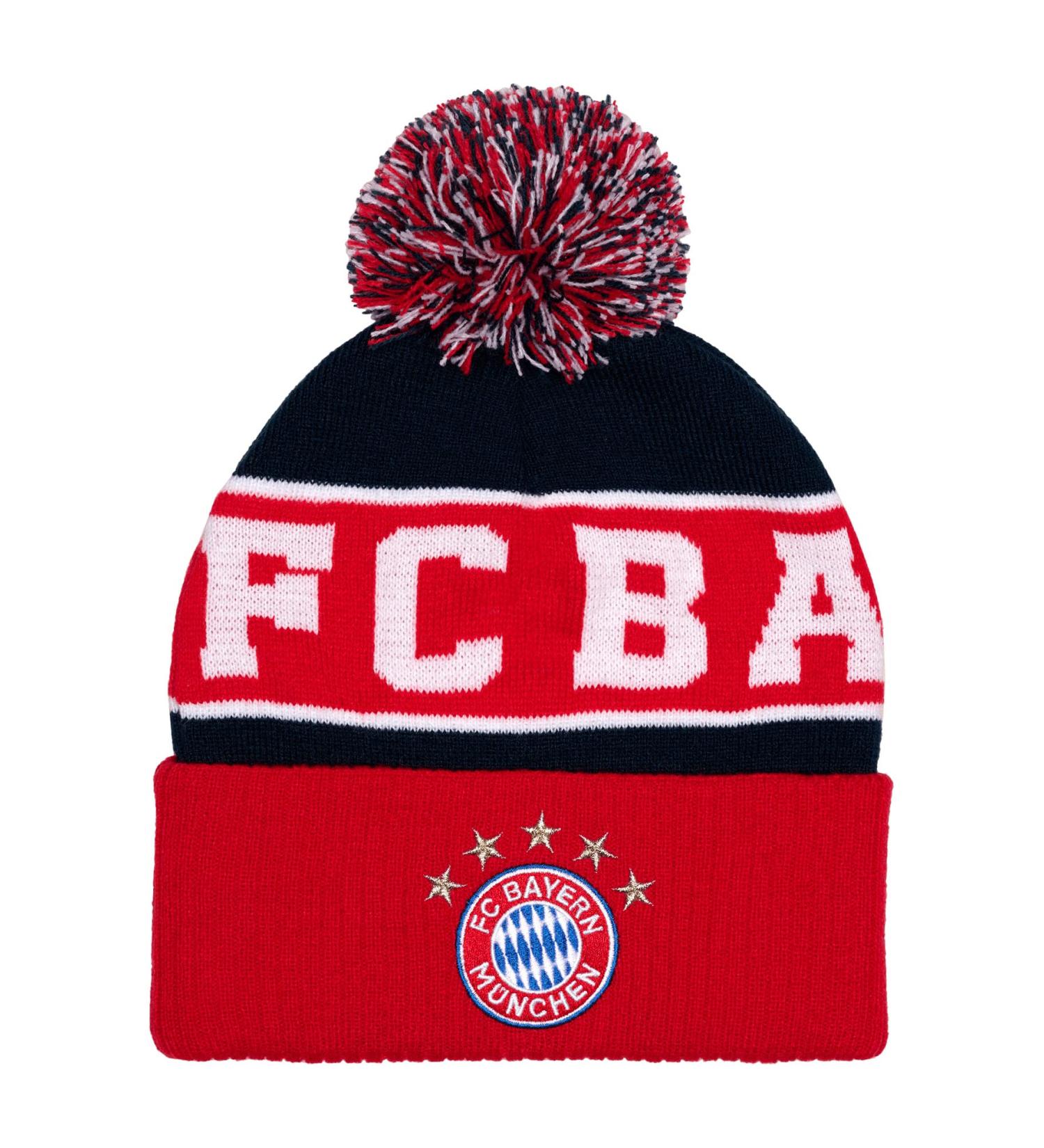 FC Bayern Munich Bobble Hat - One Size Red | Official Merchandise | International Shipping Available - Buy Online on GoSupps.com