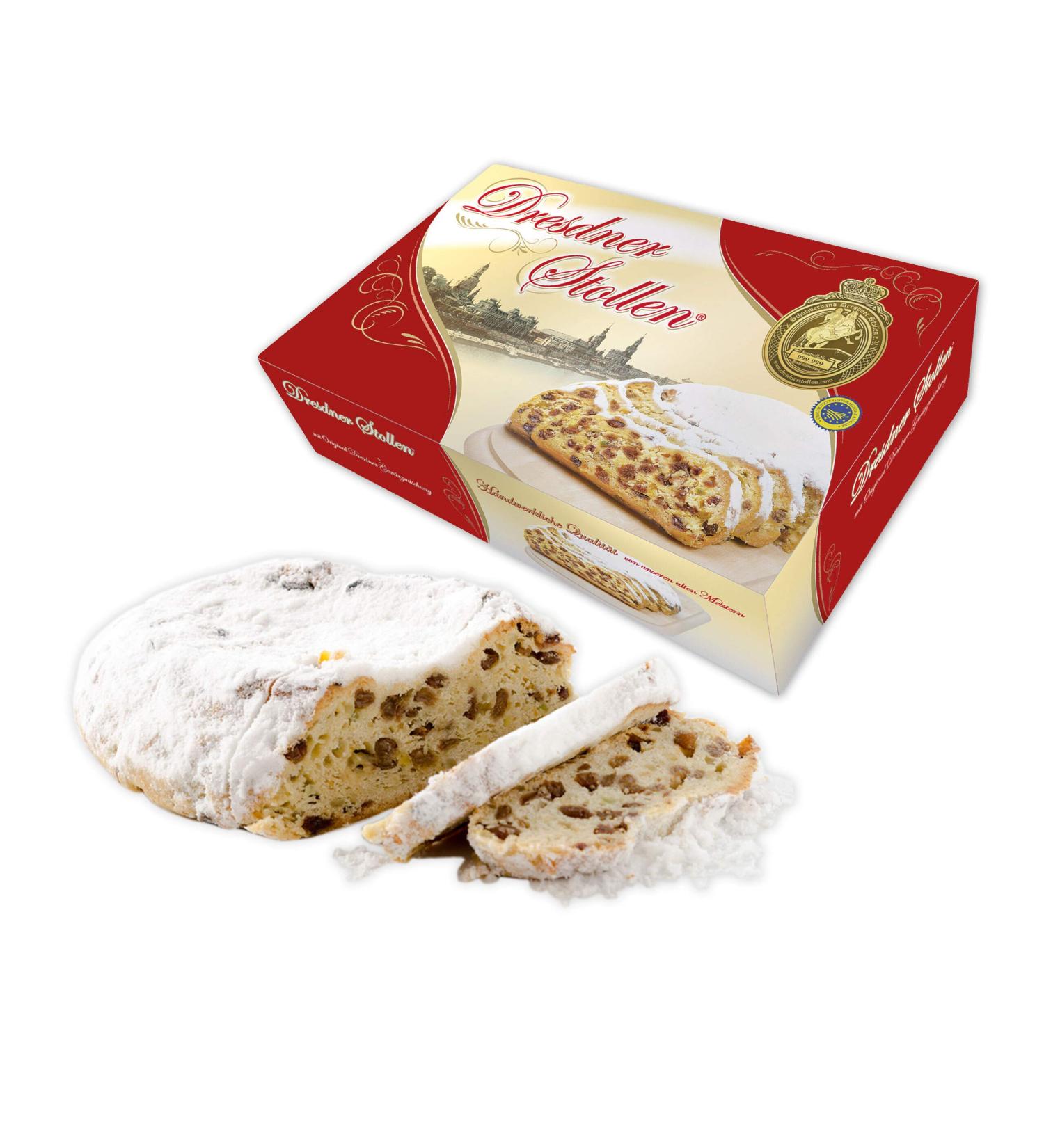 Original Dresden Christmas Stollen 1000g (1Kg) - in a gift box from LEBKUCHEN WELT