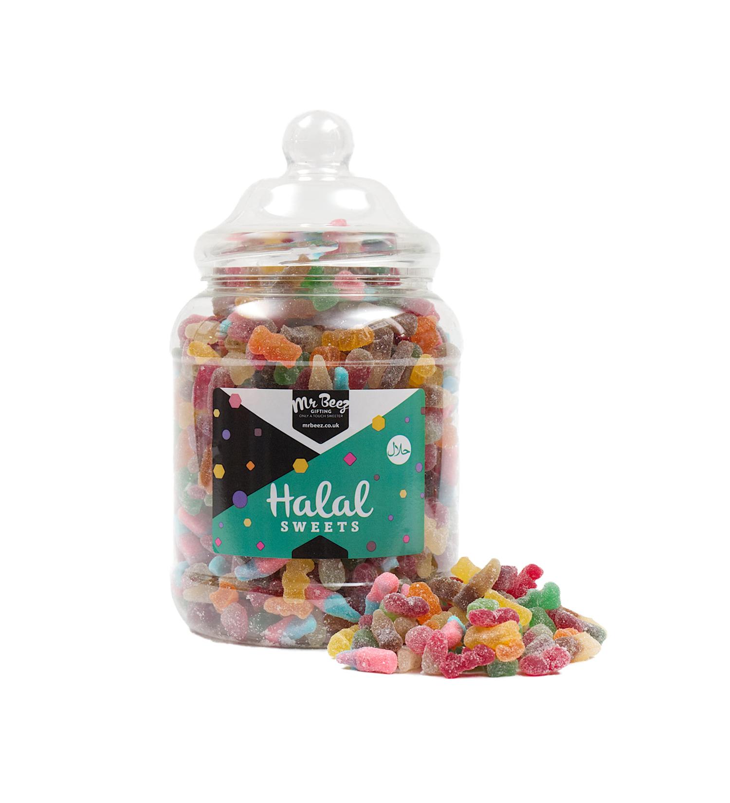 Mr Beez Sweets | Halal Sweets Selection | Fizzy Mix | HMC Halal Certified | 27x14cm | 1700 Grams - Buy Online on GoSupps.com