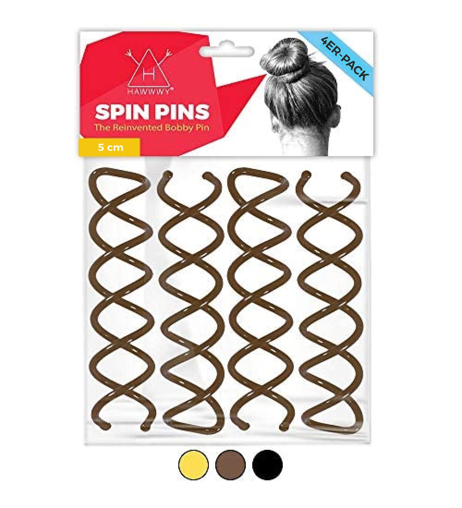 Hair Spirals & Clips for Women - Light Brown Spiral Hair Needles & Bun Maker - 8 Pack Hair Styling Accessories - Buy Online on GoSupps.com