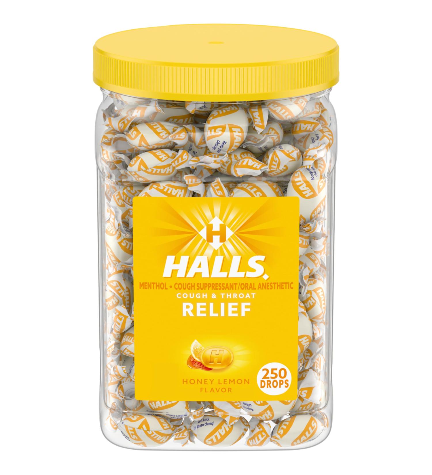 Buy HALLS Relief Honey Lemon Cough Drops - Bulk 250 Count for Soothing Cough Relief | Fast International Shipping - Buy Online on GoSupps.com