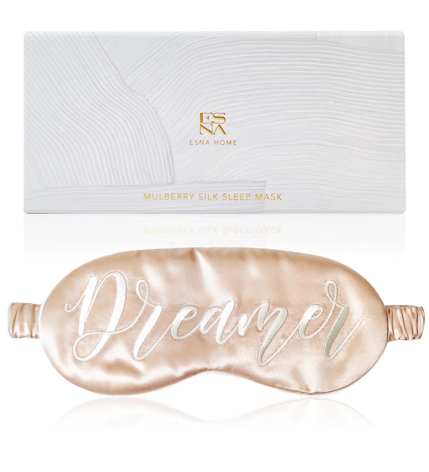 ESNA HOME 22-Momme Mulberry Silk Sleep Mask - Dreamer | Luxury Eye Mask for Restful Sleep - Buy Online on GoSupps.com