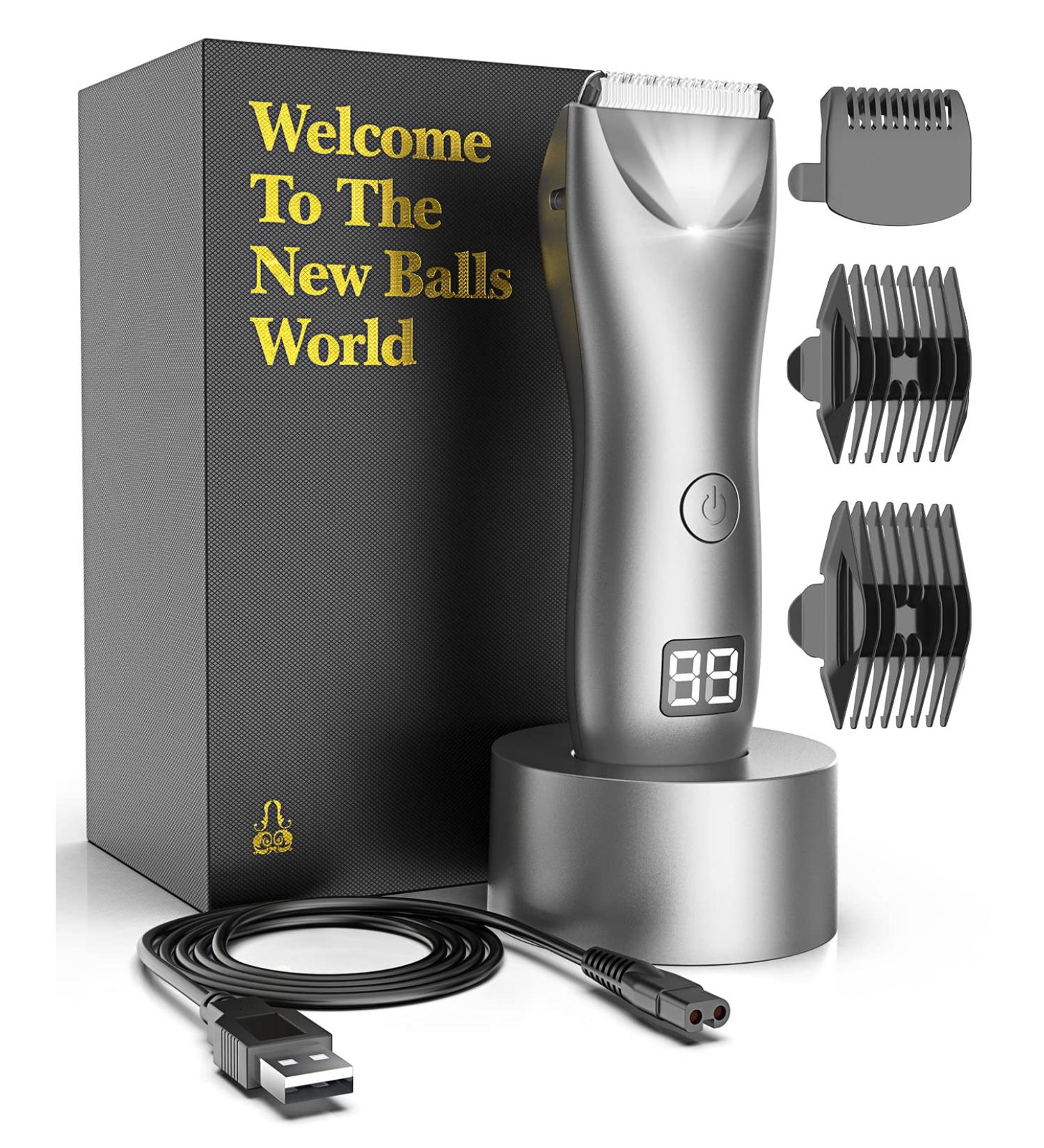Romanda Men's Groin Hair Trimmer - Body & Ball Trimmer for a Smooth & Safe Grooming Experience (Silver) - Buy Online on GoSupps.com