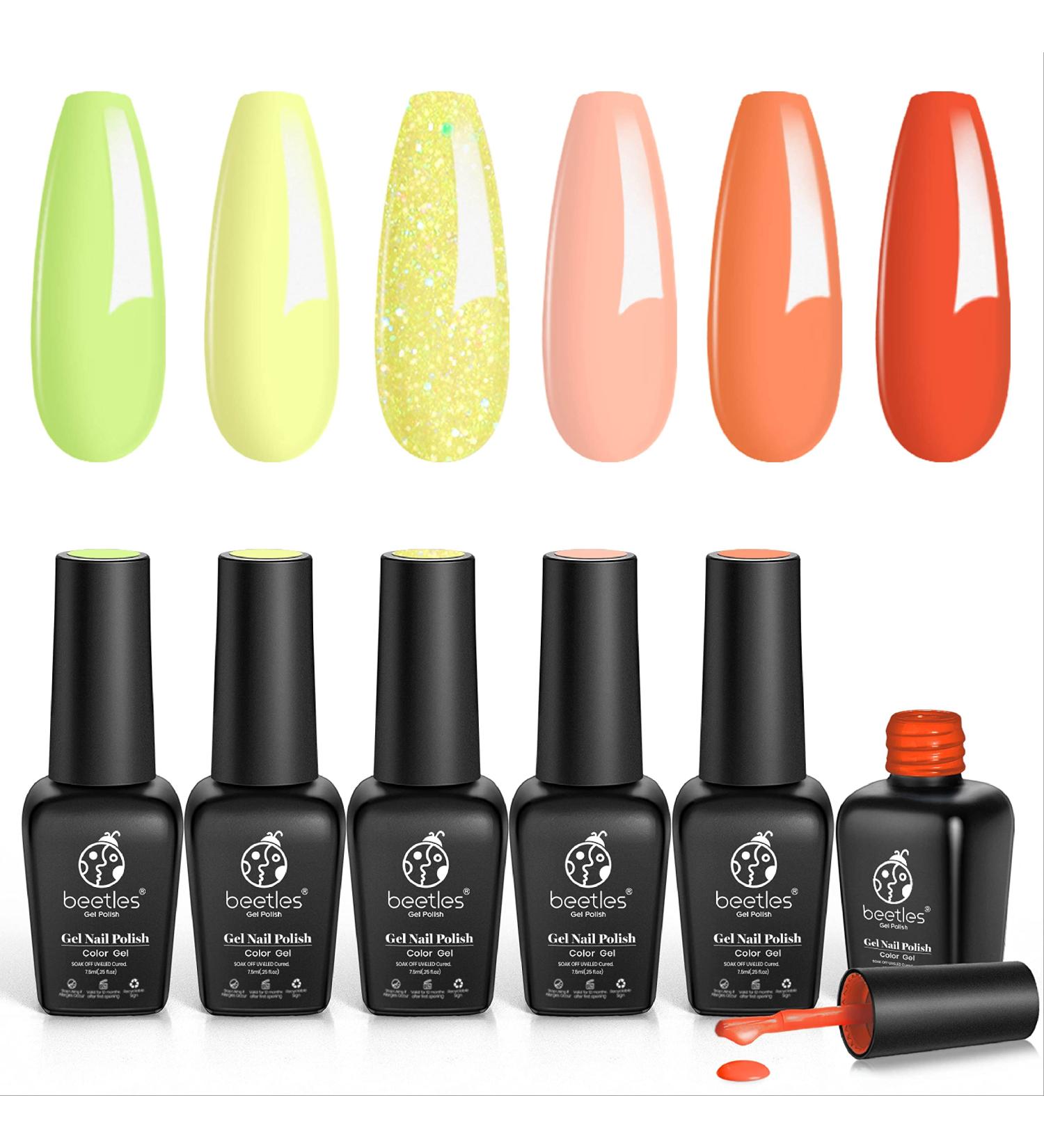 Beetles Gel Nail Polish Kit - 6 Vibrant Colors for DIY Manicure | Soak Off Nail Gel Set - Perfect Gift for Women & Girls - Buy Online on GoSupps.com