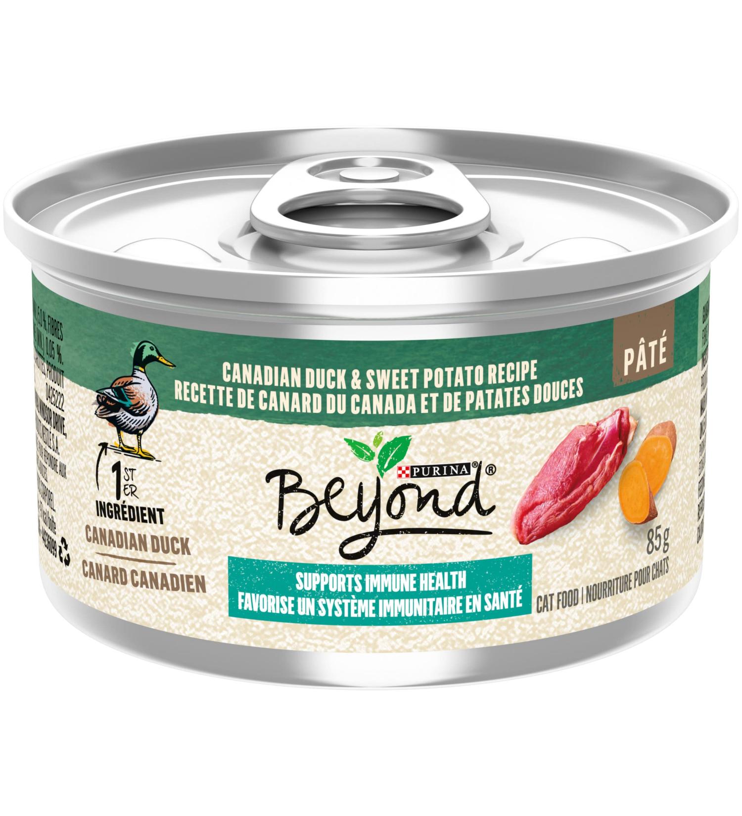 Beyond Wet Cat Food Canadian Duck & Sweet Potato Pate - 85 g Can (12 Pack) - Buy Online on GoSupps.com