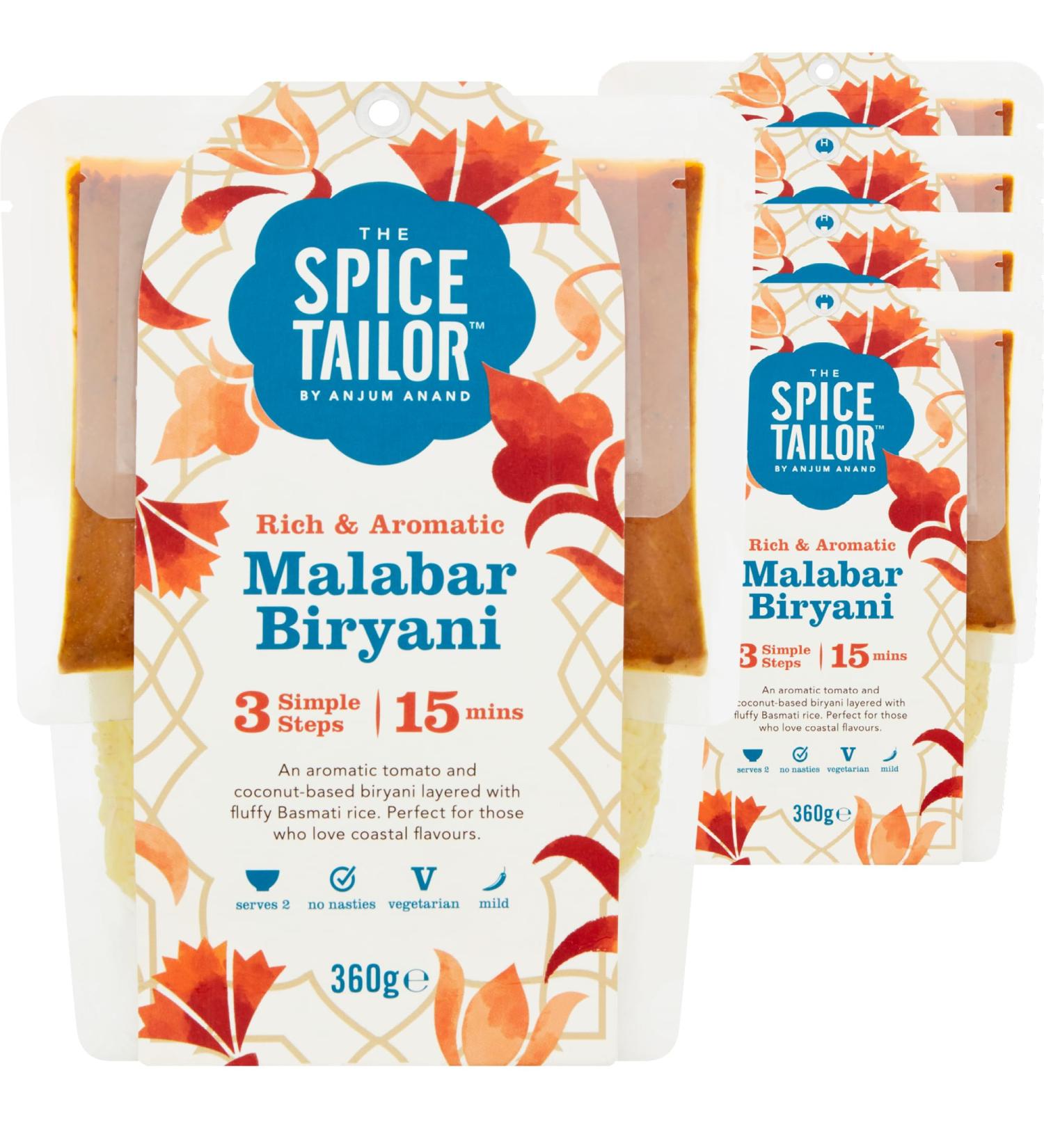 The Spice Tailor Biryani Kits Malabar Biryani in 15 Minutes with 3 Easy Steps 360g Package Pack of 5 - Buy Online on GoSupps.com