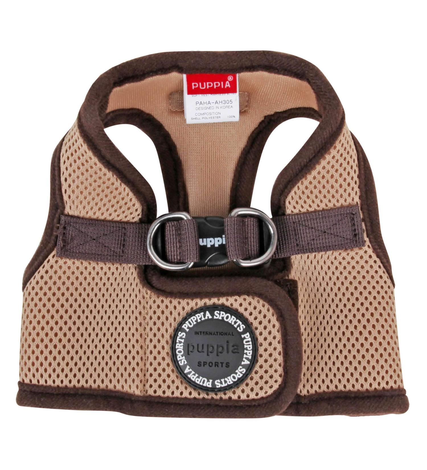 Puppia Dog Harness for Small & Medium Dogs - Soft Vest in Multiple Colors | Anti-Tension Harness & Puppy Dish - Beige - Buy Online on GoSupps.com