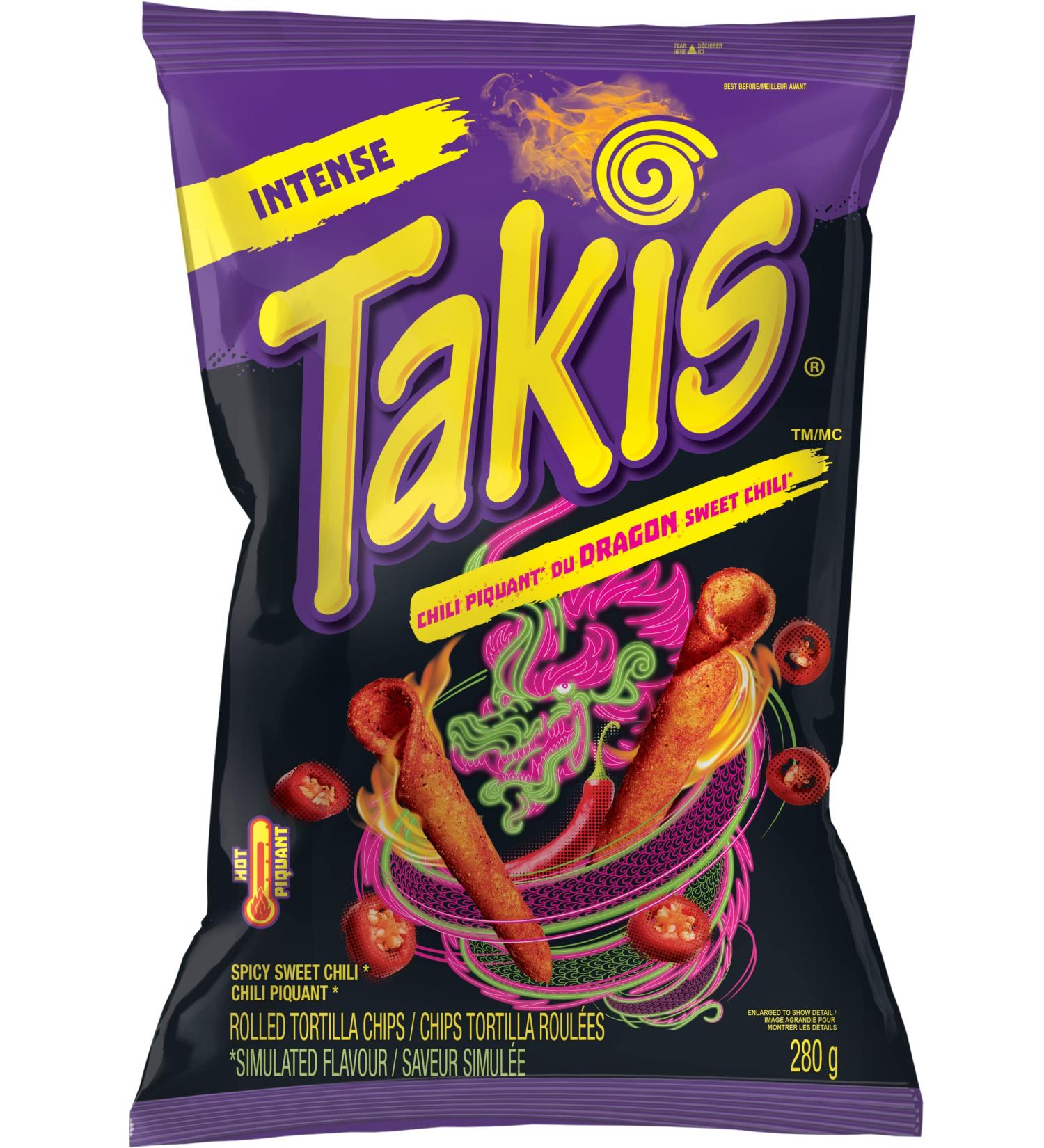 Takis Dragon Spicy Sweet Chili Rolled Tortilla Chips - 280g Snack - Buy Online on GoSupps.com
