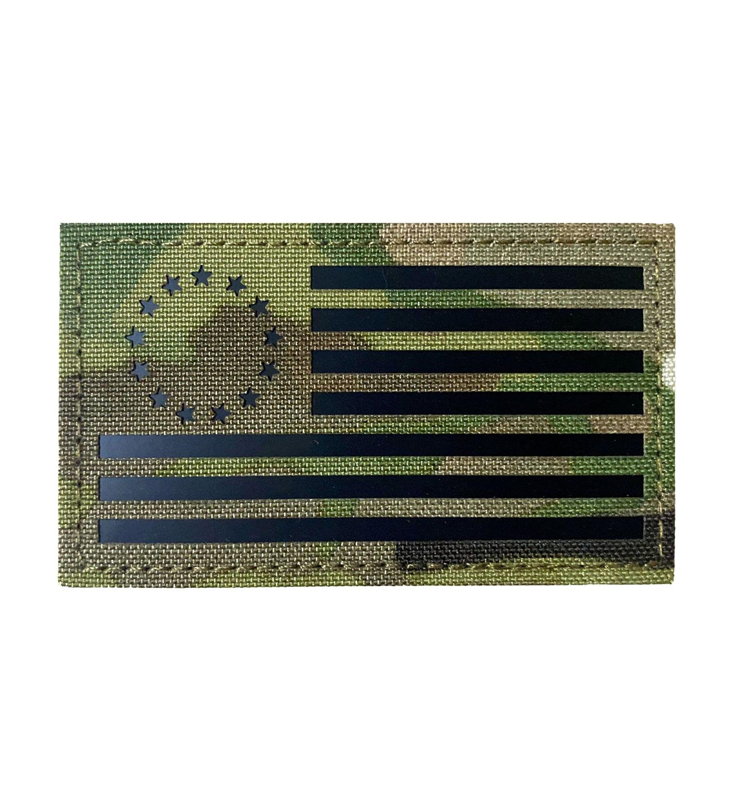 2x3.5 Infrared IR Betsy Ross USA American Flag Patch - Multicam Tactical Vest Hook-Fastener - Buy Online on GoSupps.com