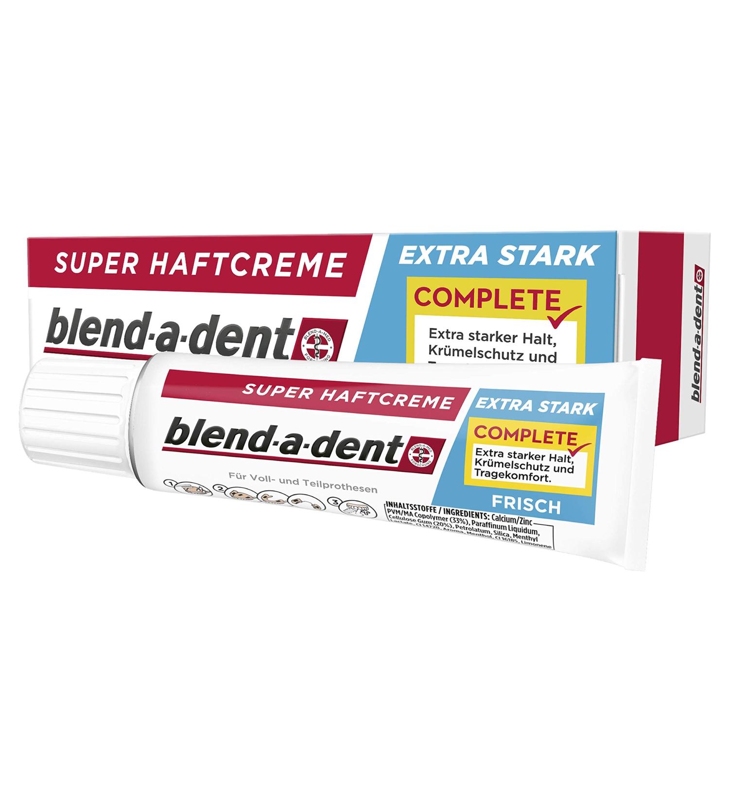 Buy Blend-a-Dent Complete Adhesive Cream Fresh - Pack of 12 (12 x 47g) | International Shipping Available - Buy Online on GoSupps.com