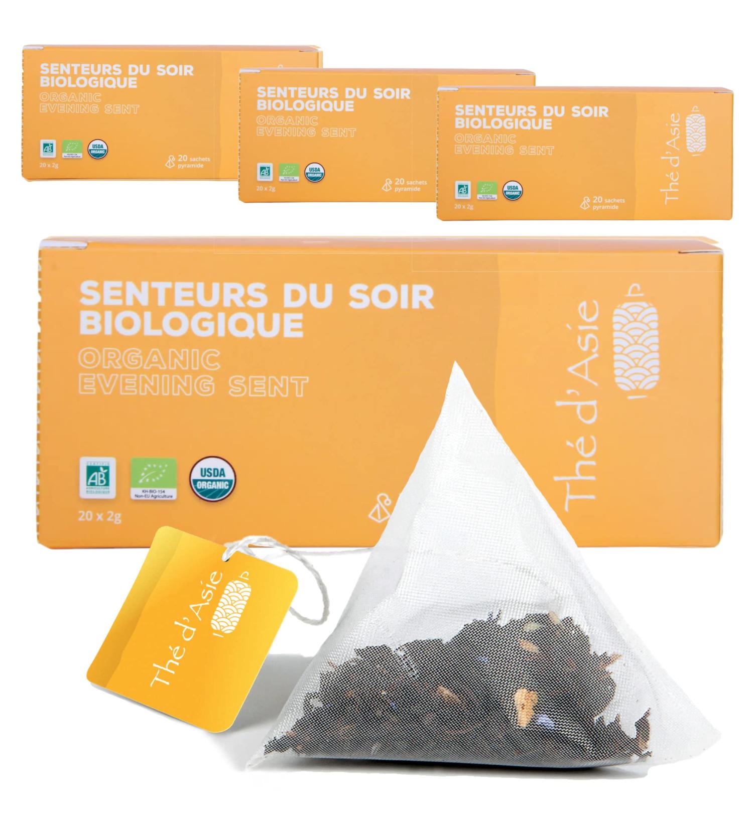  Khla Khla - Organic Soir White Tea - Pack of 80 Pyramid Infuser Sachets - Pai Mu Tan & Licorice Mix - Fine & Rare Organic - Asian Tea Evening & Night - China Origin - Herbal Tea & Infusion - Buy Online on GoSupps.com