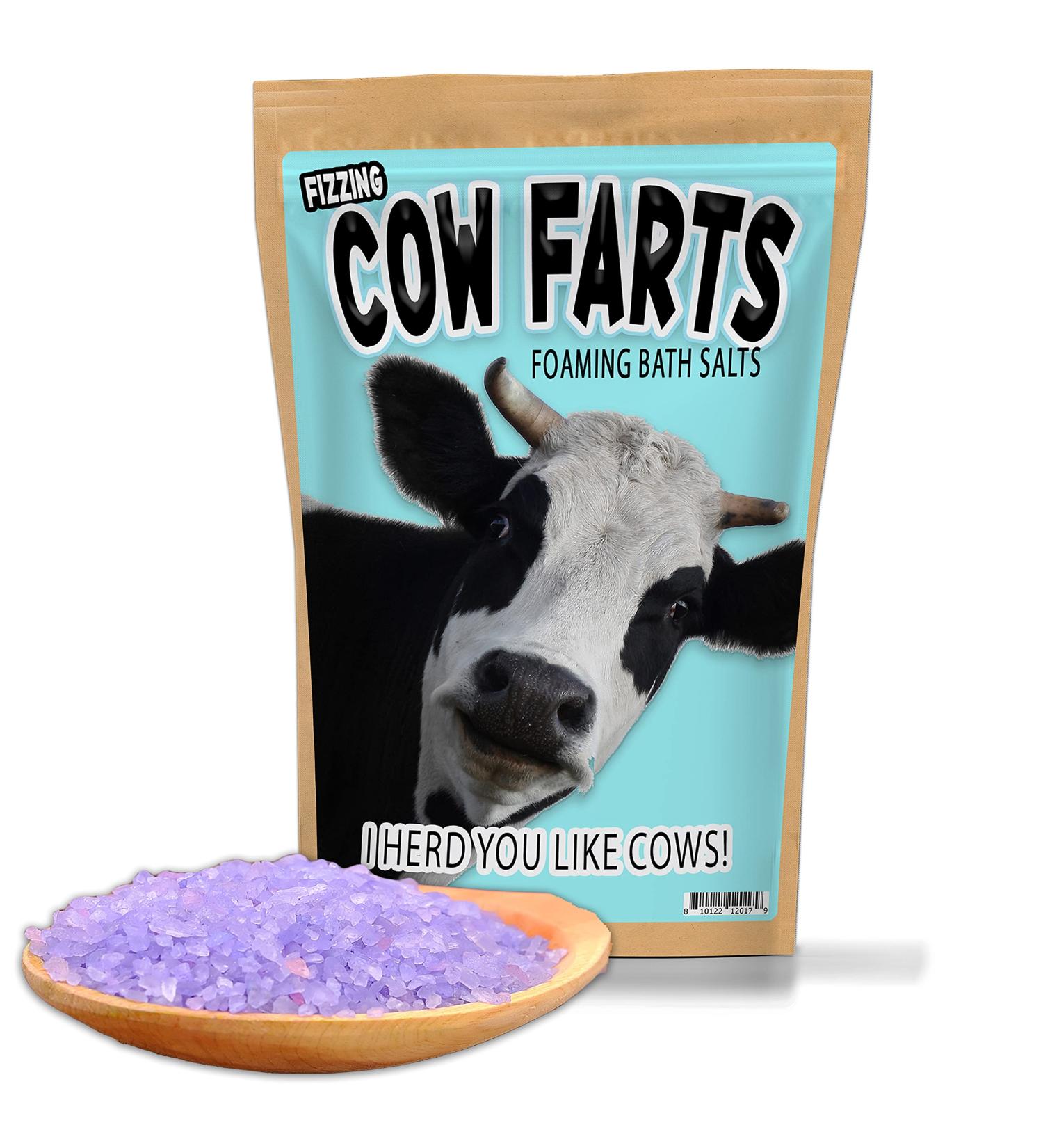 Cow Farts Fizzing Bath Soak - Funny Cow Gift for Women - Foaming Bath Salt for Cow Lovers - Buy Online on GoSupps.com