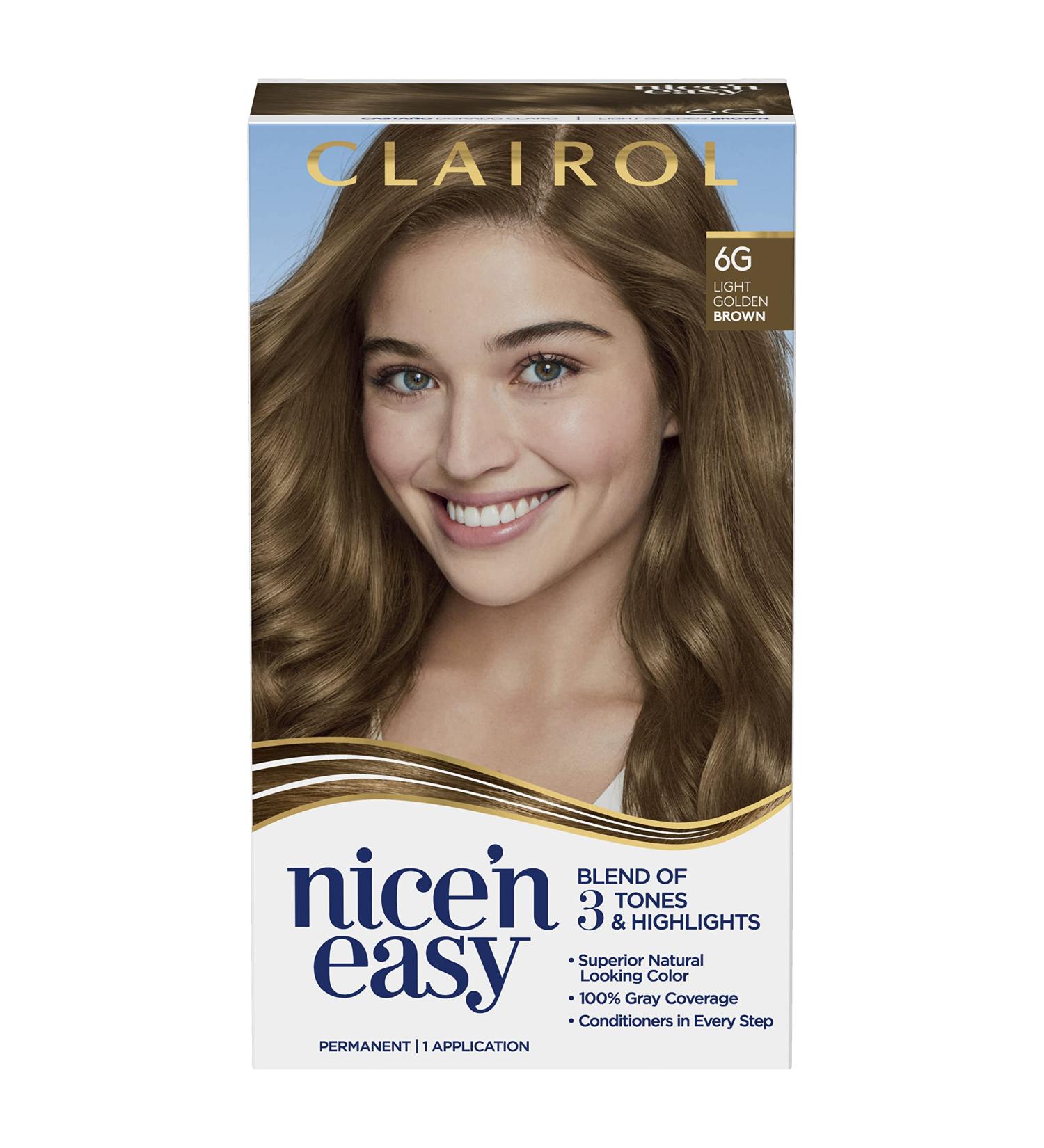 Clairol Nice'n Easy Permanent Hair Dye 6G Light Golden Brown 6.26 Fl Oz - Pack of 1 - Buy Online on GoSupps.com