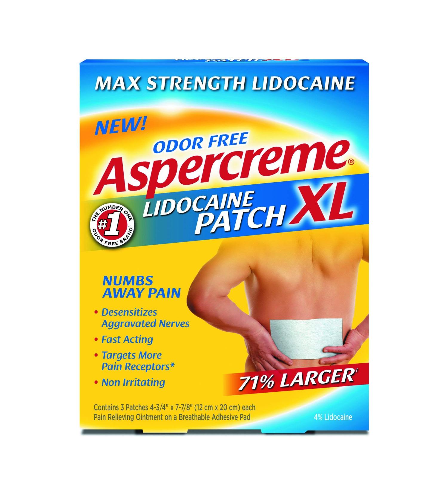 Aspercreme Lidocaine Patch XL 3 Count (Pack of 1)