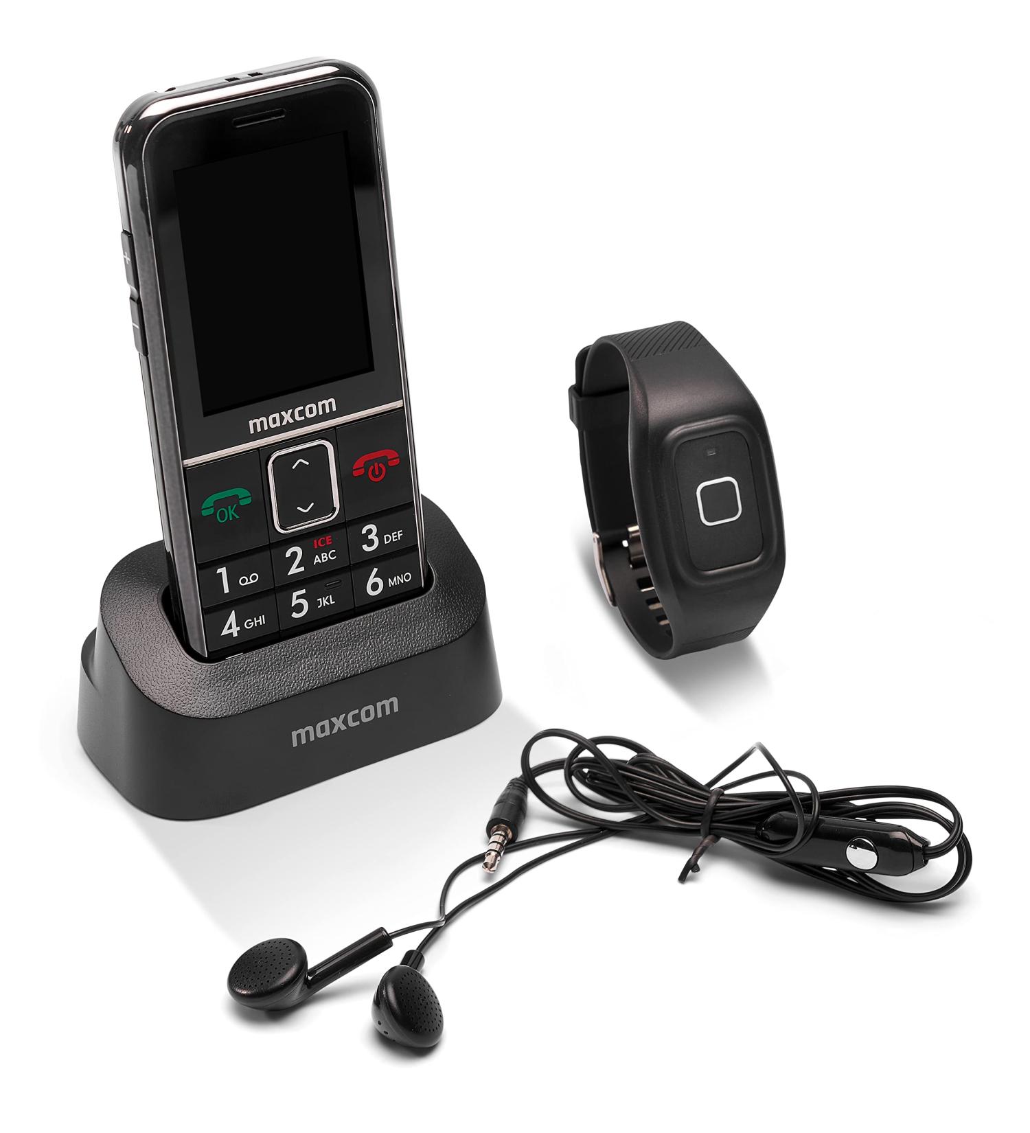 MAXCOM MM735BB Senior Cell Phone - Waterproof Emergency Wristband GPS Location No Contract - Ideal for Seniors & Emergency Calls - Buy Online on GoSupps.com
