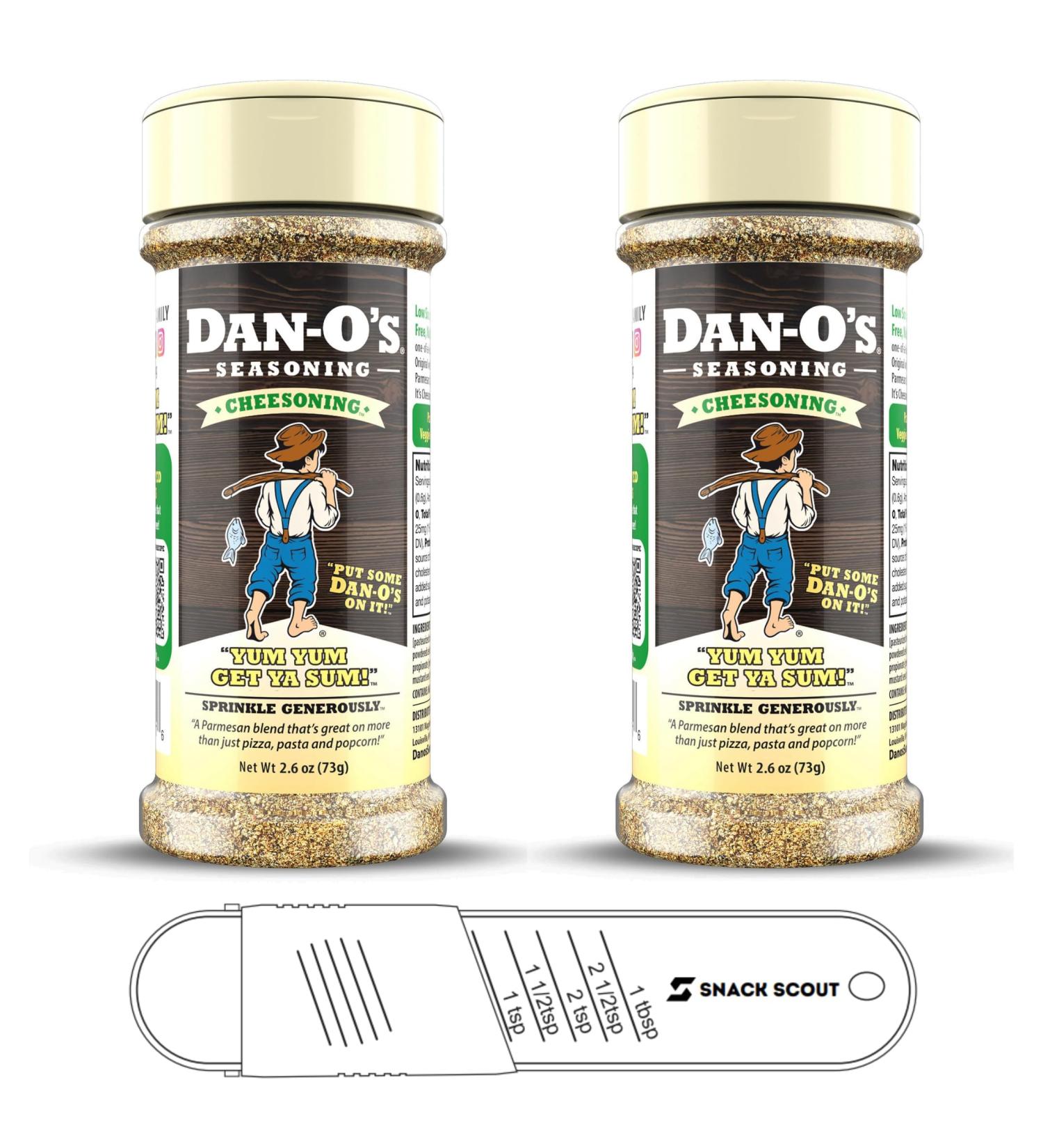Dan-O's Cheesoning Seasoning - 2.6oz (Pack of 2) Bundle With Snack Scout Measuring Spoon - Buy Online on GoSupps.com