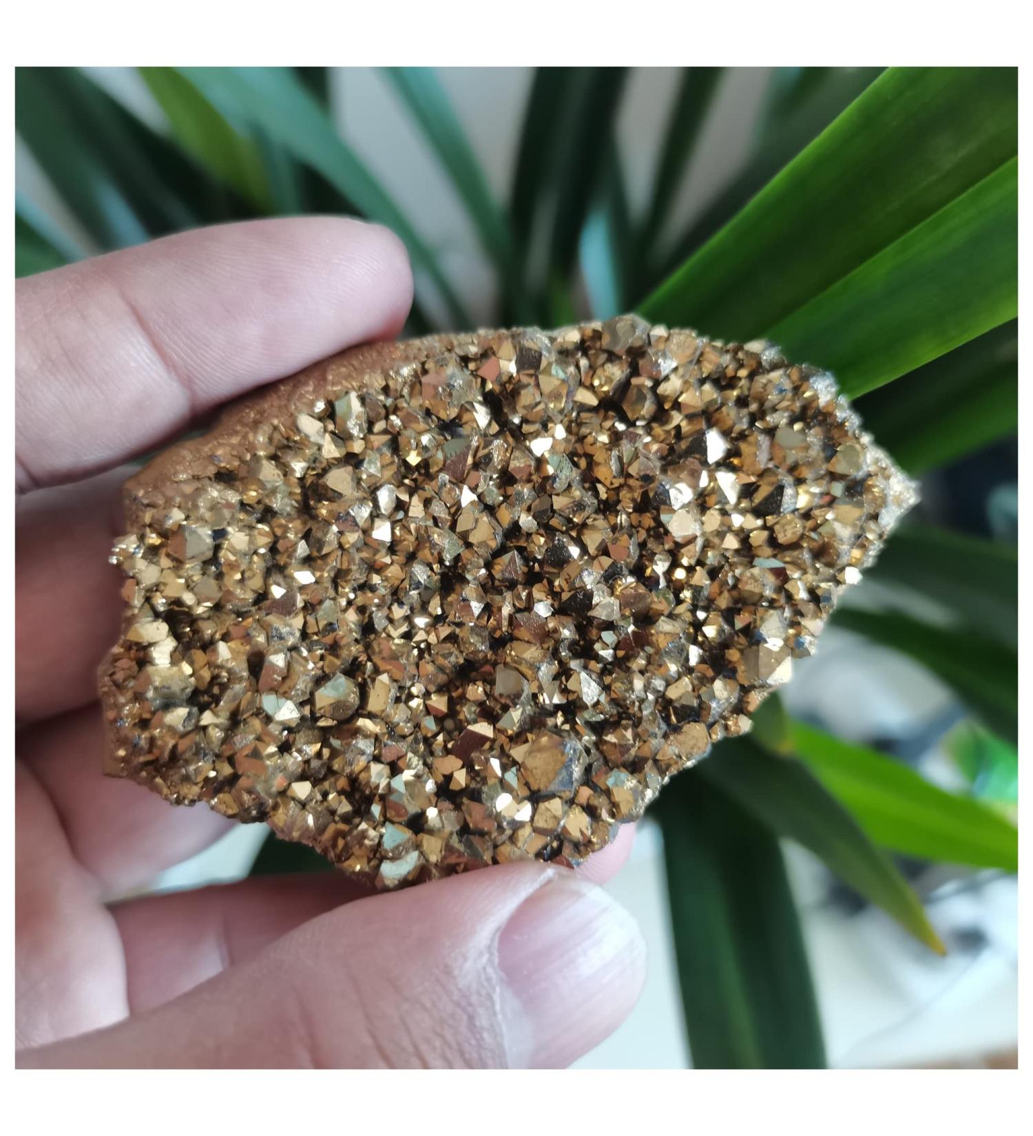100g Natural Electroplating Gold Crystal Cluster Titanium Geode Cluster DIY Bare Stone Materials Jewelry Making 1pc Decoration ZJGIDTEM 70-100g - Buy Online on GoSupps.com