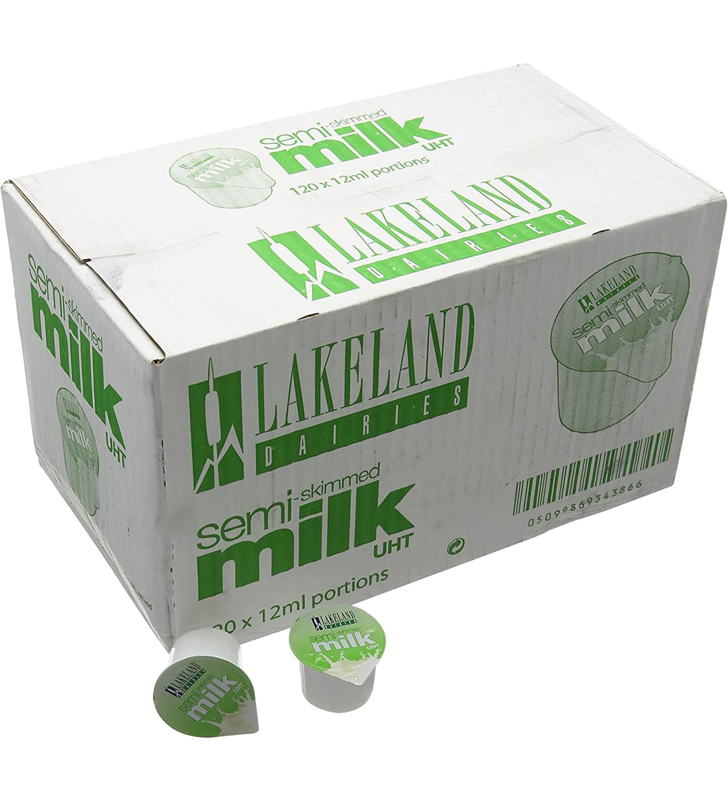 Lakeland Dairies Long Life Milk Pots - Semi-Skimmed Milk 120 Portions - Buy Online on GoSupps.com