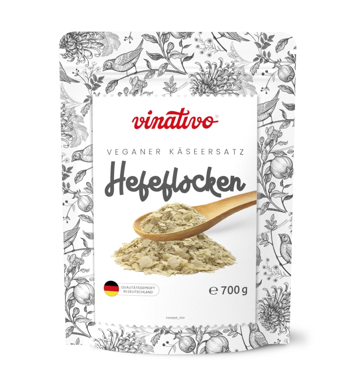 Vinativo Nutritional Yeast Flakes - Vegan & Gluten-Free 700g | Premium Vegan Cheese Substitute for Cooking & Baking - Buy Online on GoSupps.com