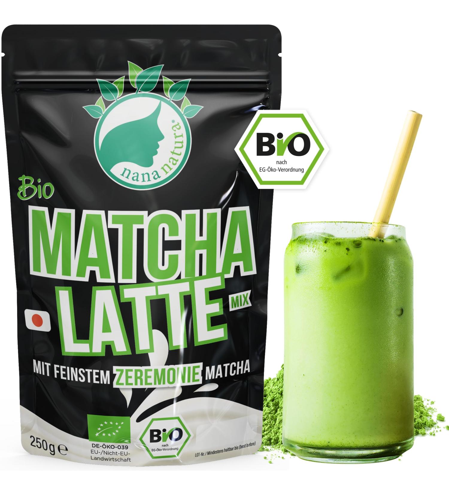  nananatura NanaNatura's Organic Instant Matcha Latte Powder with Japanese Ceremonial Matcha 200g enjoy hot or cold - Buy Online on GoSupps.com
