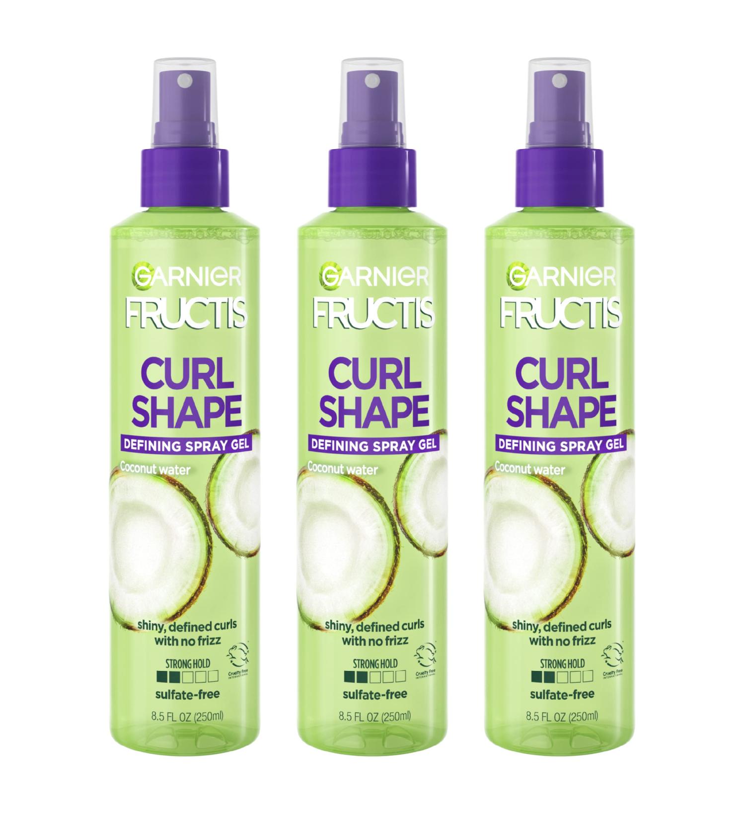 Garnier Fructis Style Curl Shape Defining Spray Gel 8.5 Fl Oz - Pack of 3 | Curly Hair Styling Spray - Buy Online on GoSupps.com