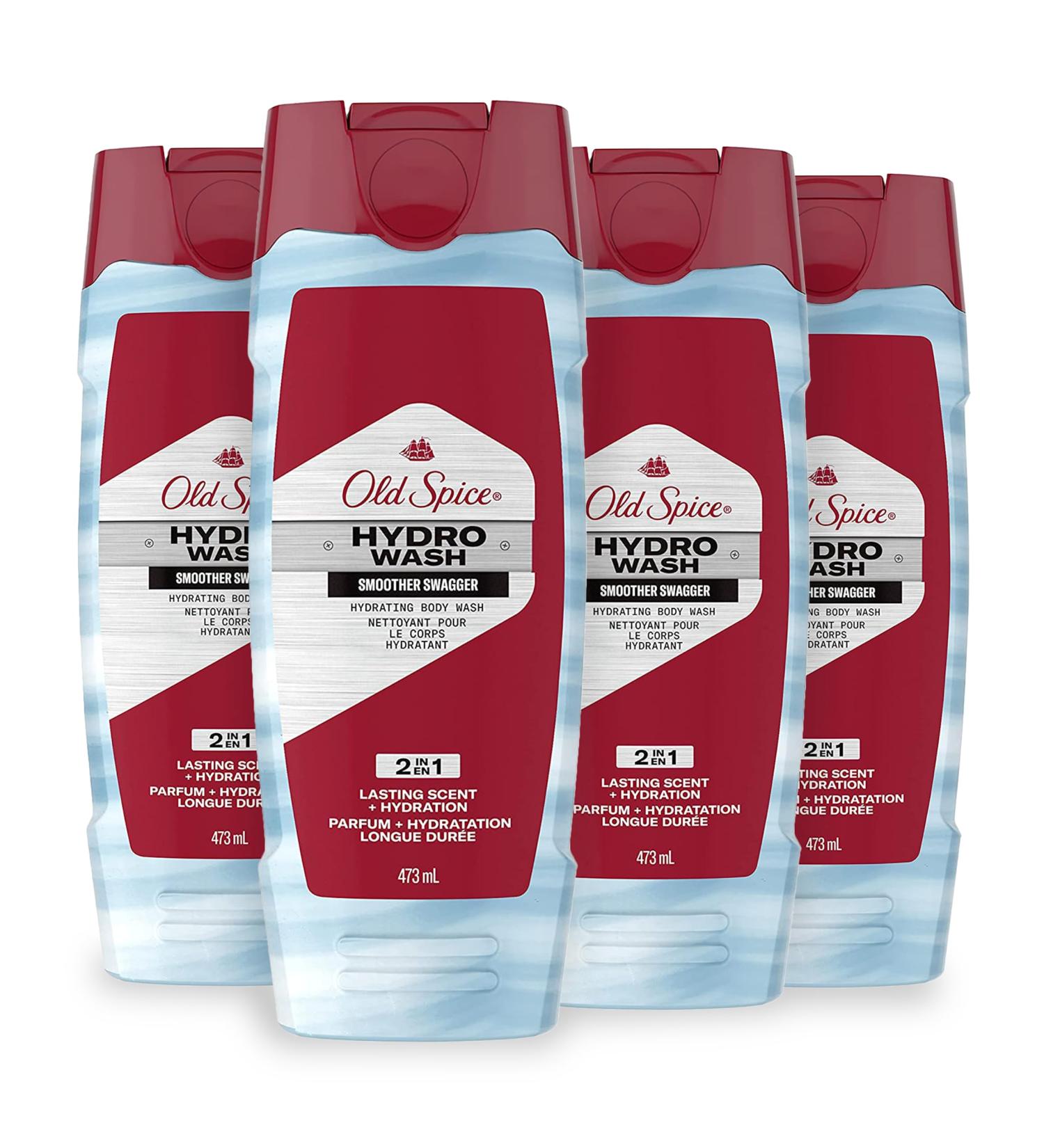 Old Spice HARDEST WORKING COLLECTION Body Wash HYDRO WASH SMOOTHER SWAGGER 473ML (PACK OF 4) Smoother Swagger 473mL(Pack of 4) 0.25 ml (Pack of 4) - Buy Online on GoSupps.com