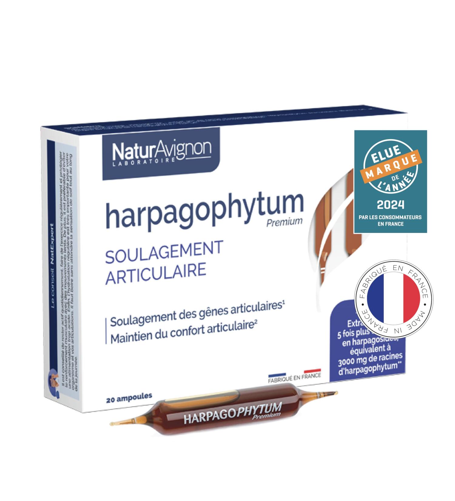 Laboratoire NaturAvignon Harpagophytum Ampoules | Joint Comfort | Proven Effectiveness | Equivalent 3000mg Harpagophytum Root + Vitamin D3 | Natural Flavour | 20 Ampoules (20 Days) - Buy Online on GoSupps.com
